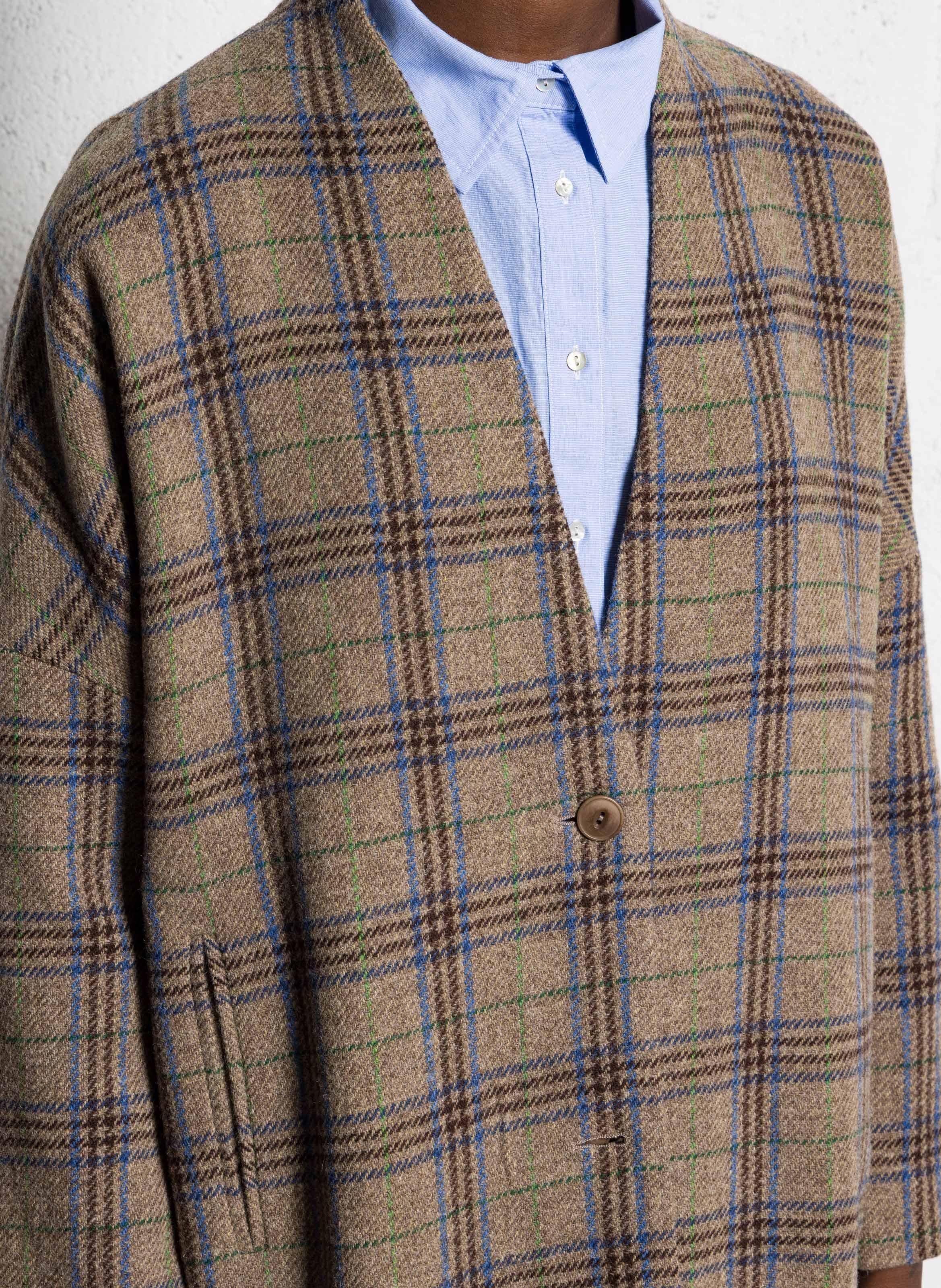 V-neck wool coat BELLA JONES Brown