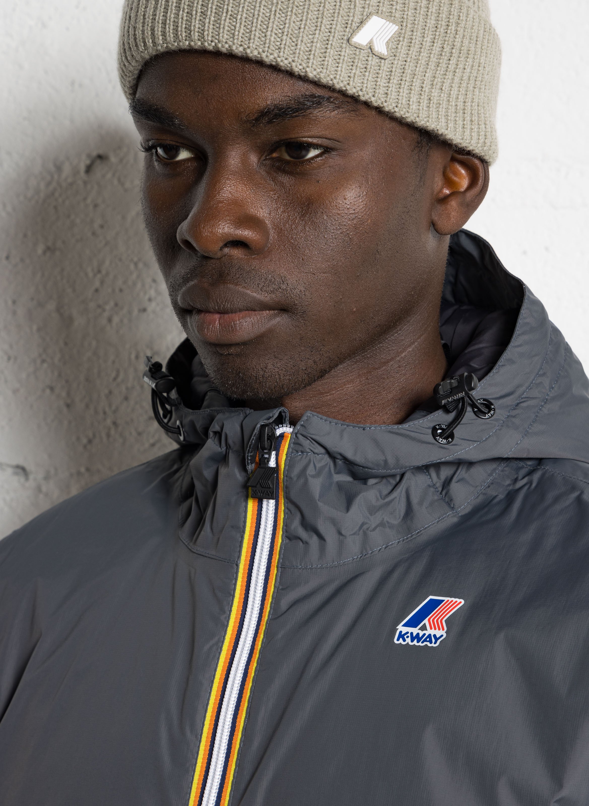Coupe-vent col montant K-WAY Gris