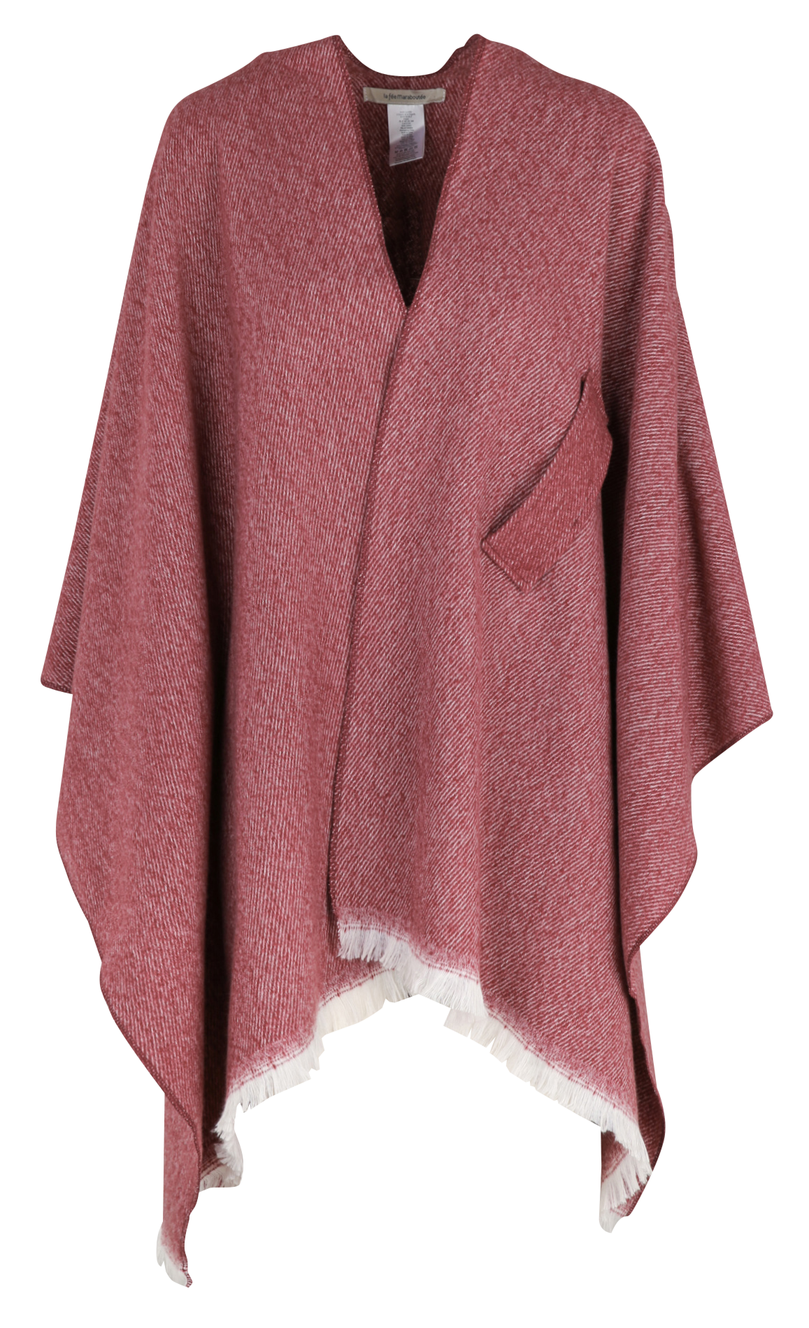 Oversize-Poncho  LA FEE MARABOUTEE Rot