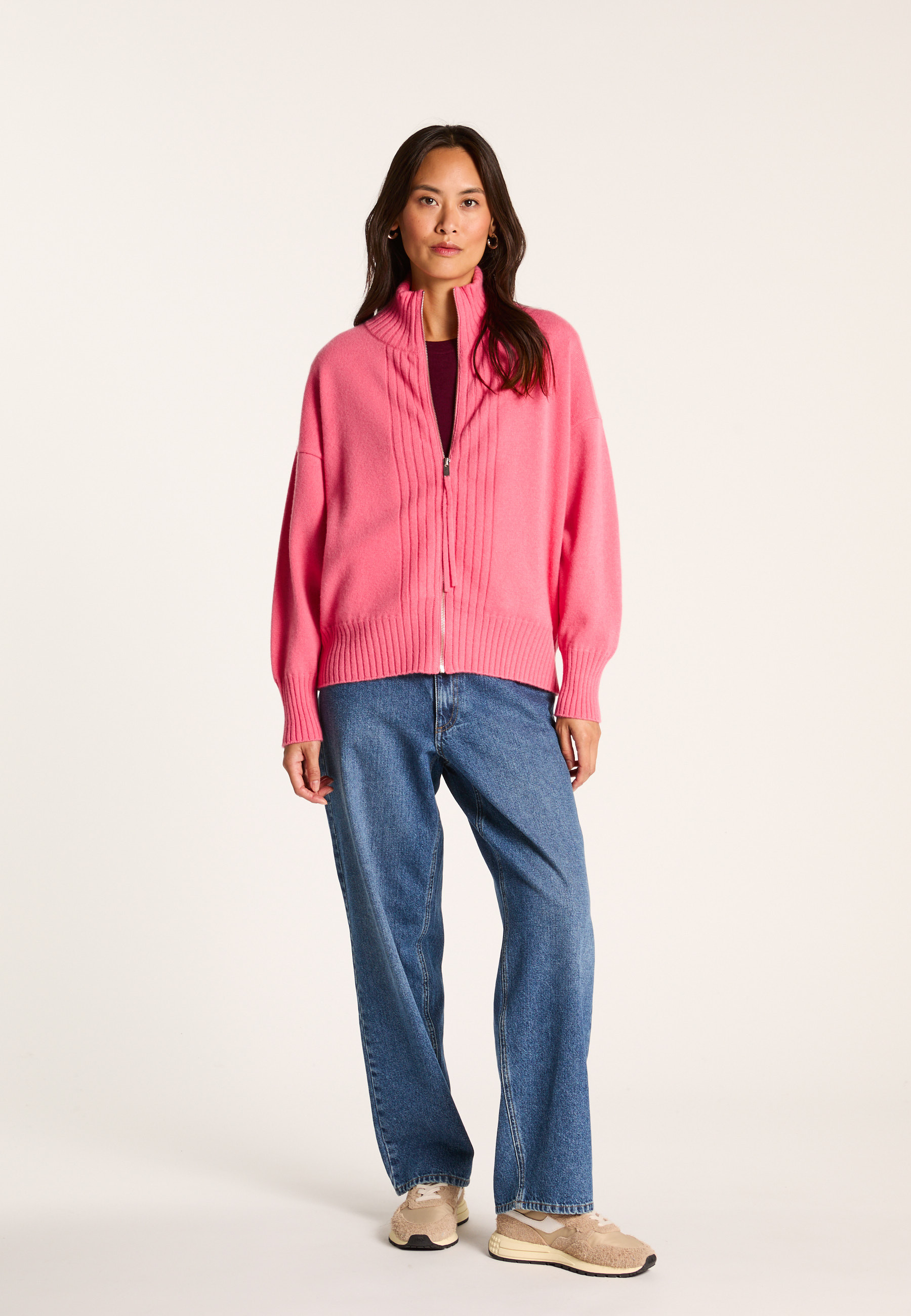 Zipped cashmere cardigan MAISON MONTAGUT