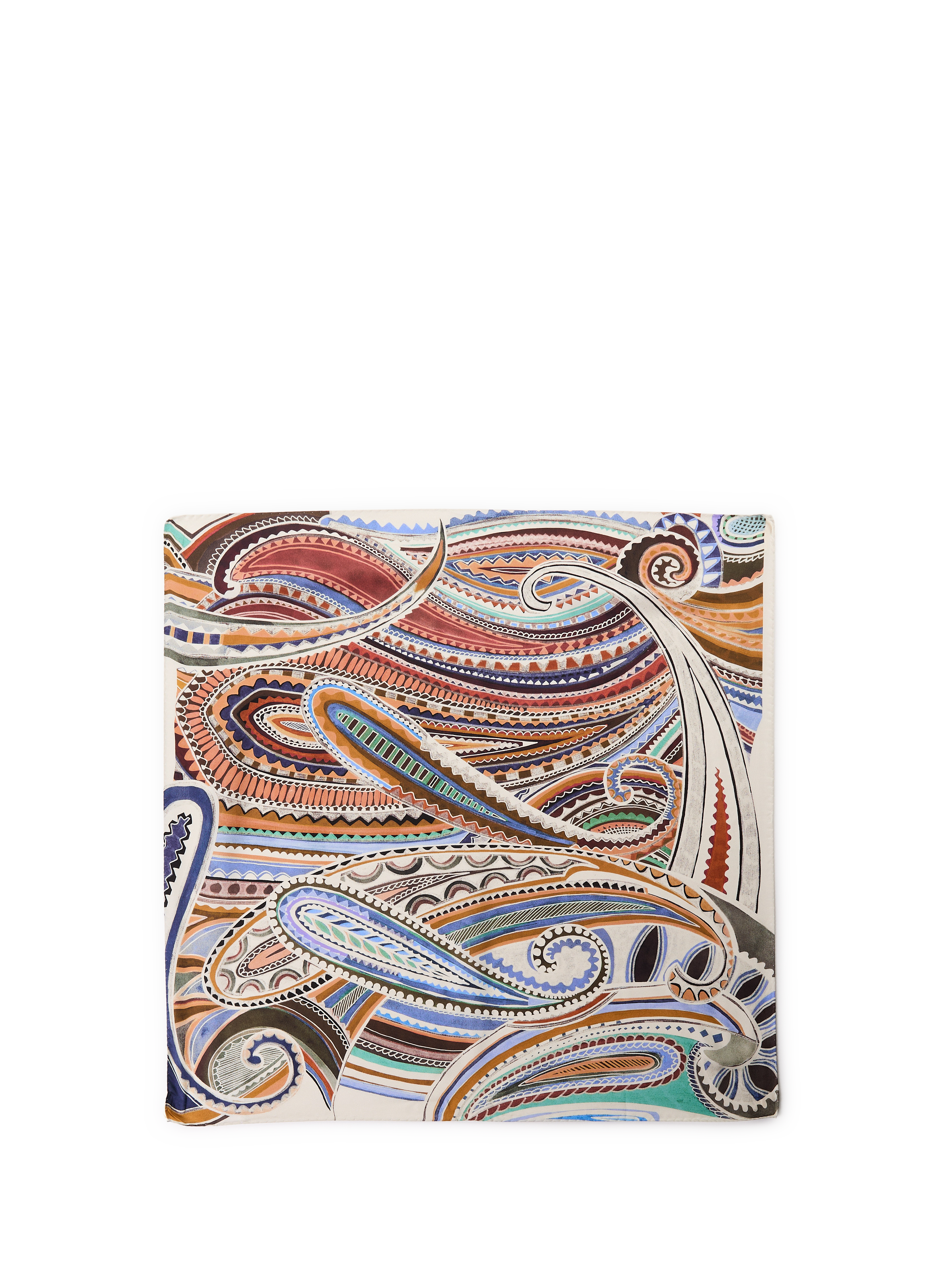 Foulard van zijde met print AU PRINTEMPS PARIS Veelkleurig