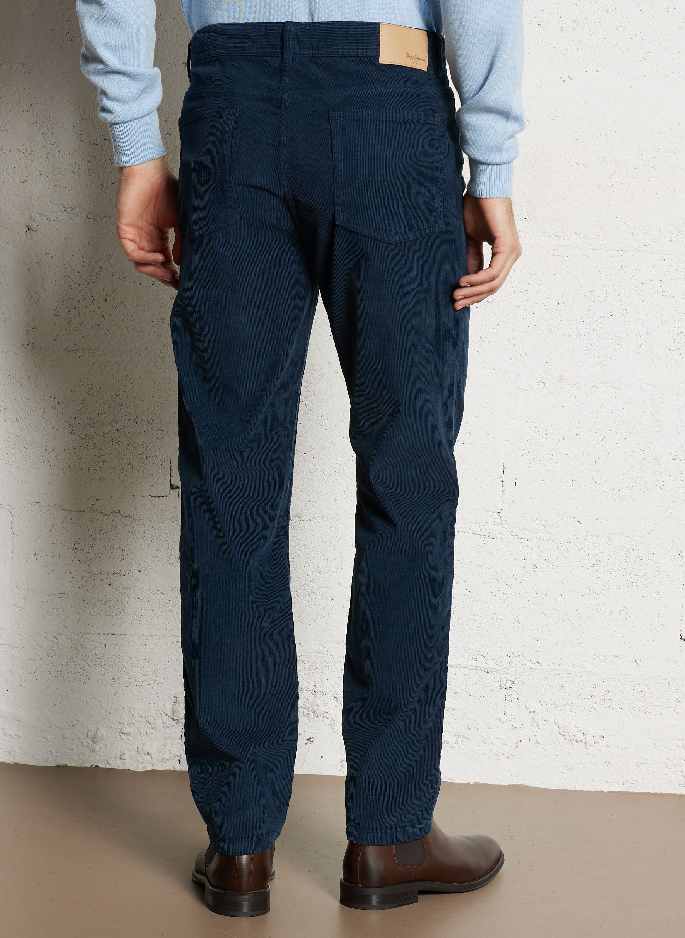 Corduroy carrot pants PEPE JEANS Blue