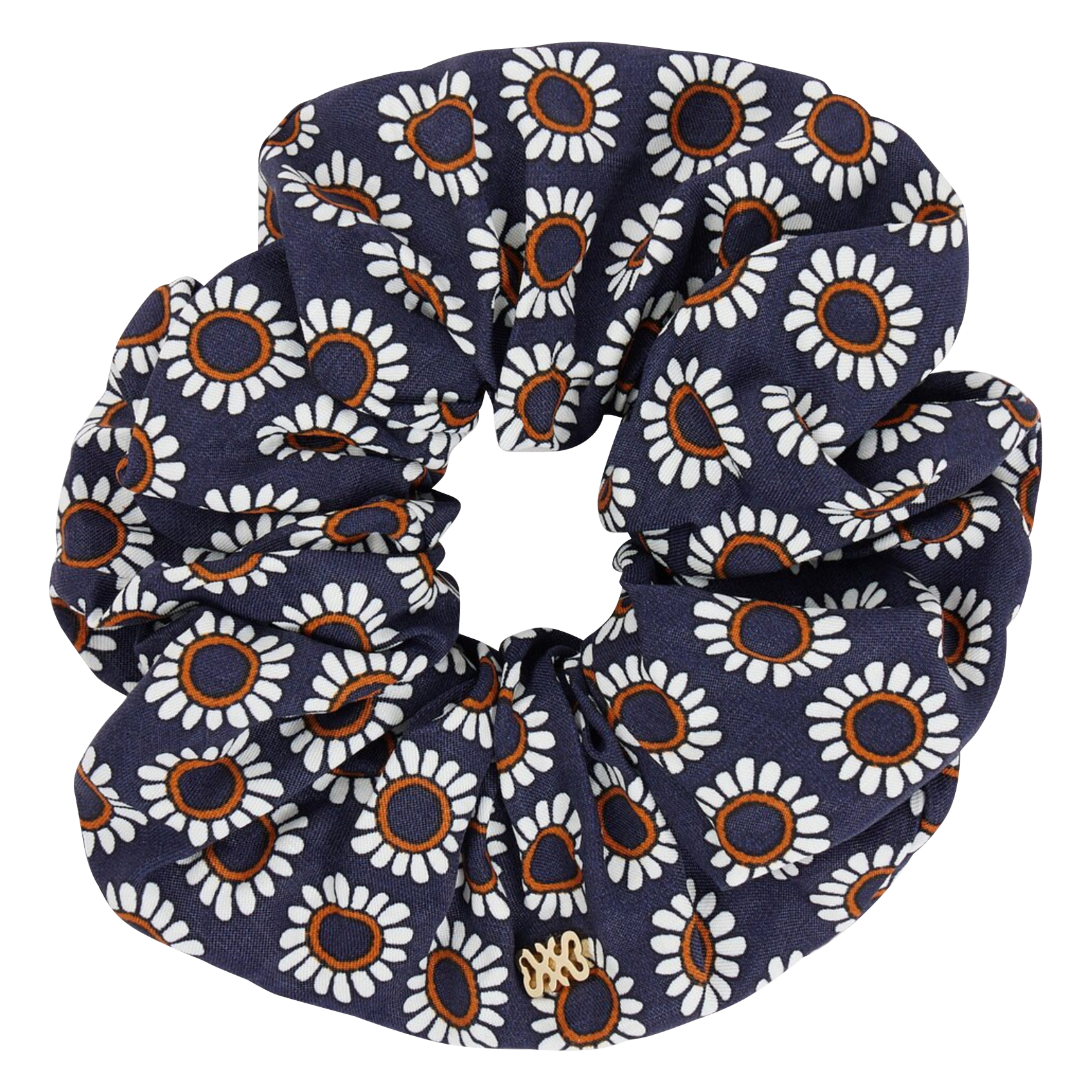 Printed elastic hair scrunchie SANDRO Blue