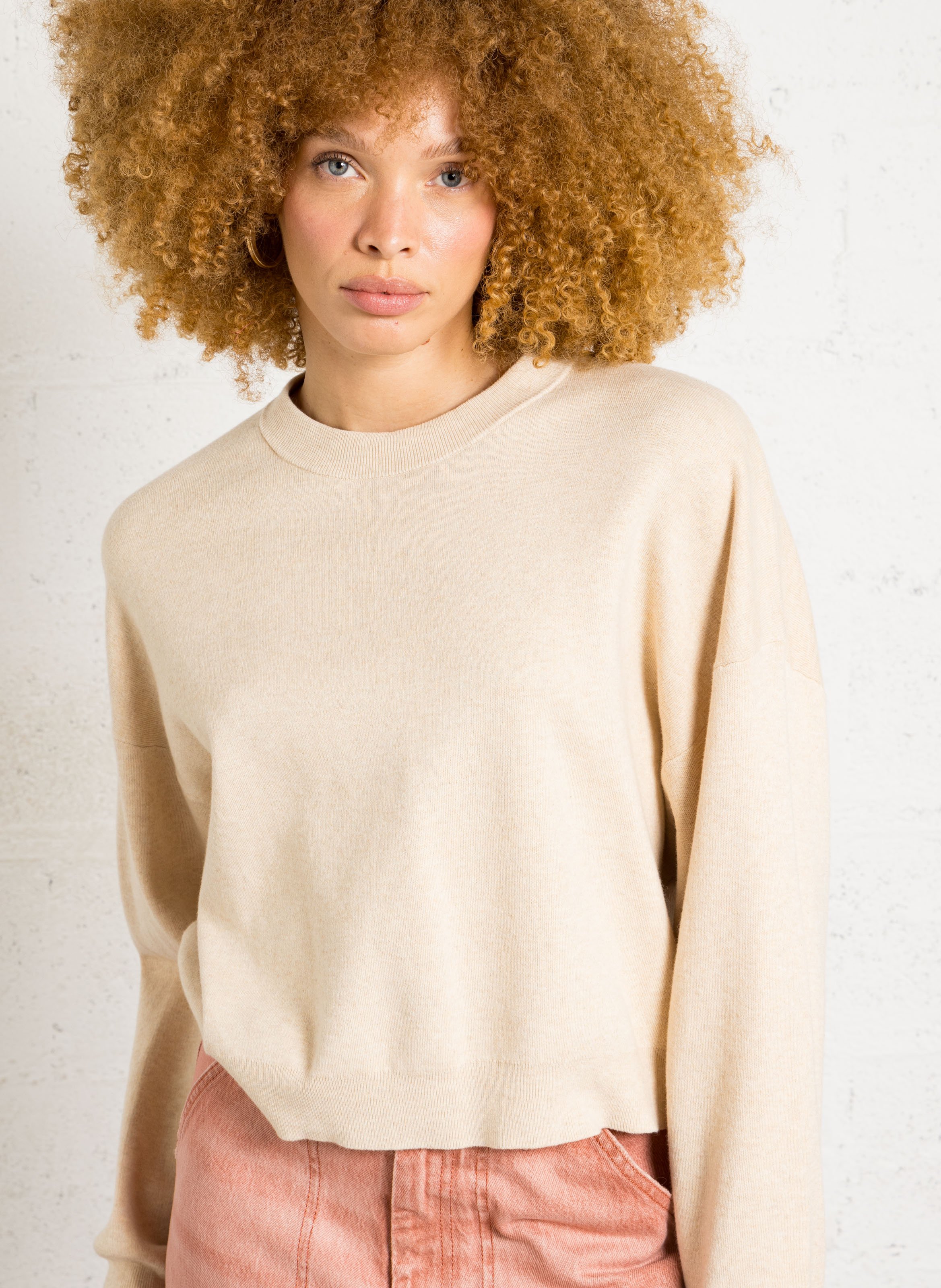 Baumwollpullover BELLEROSE Beige