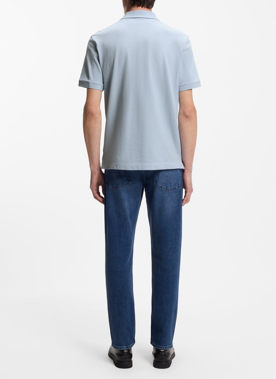 Short-sleeve solid color polo BOSS Blue