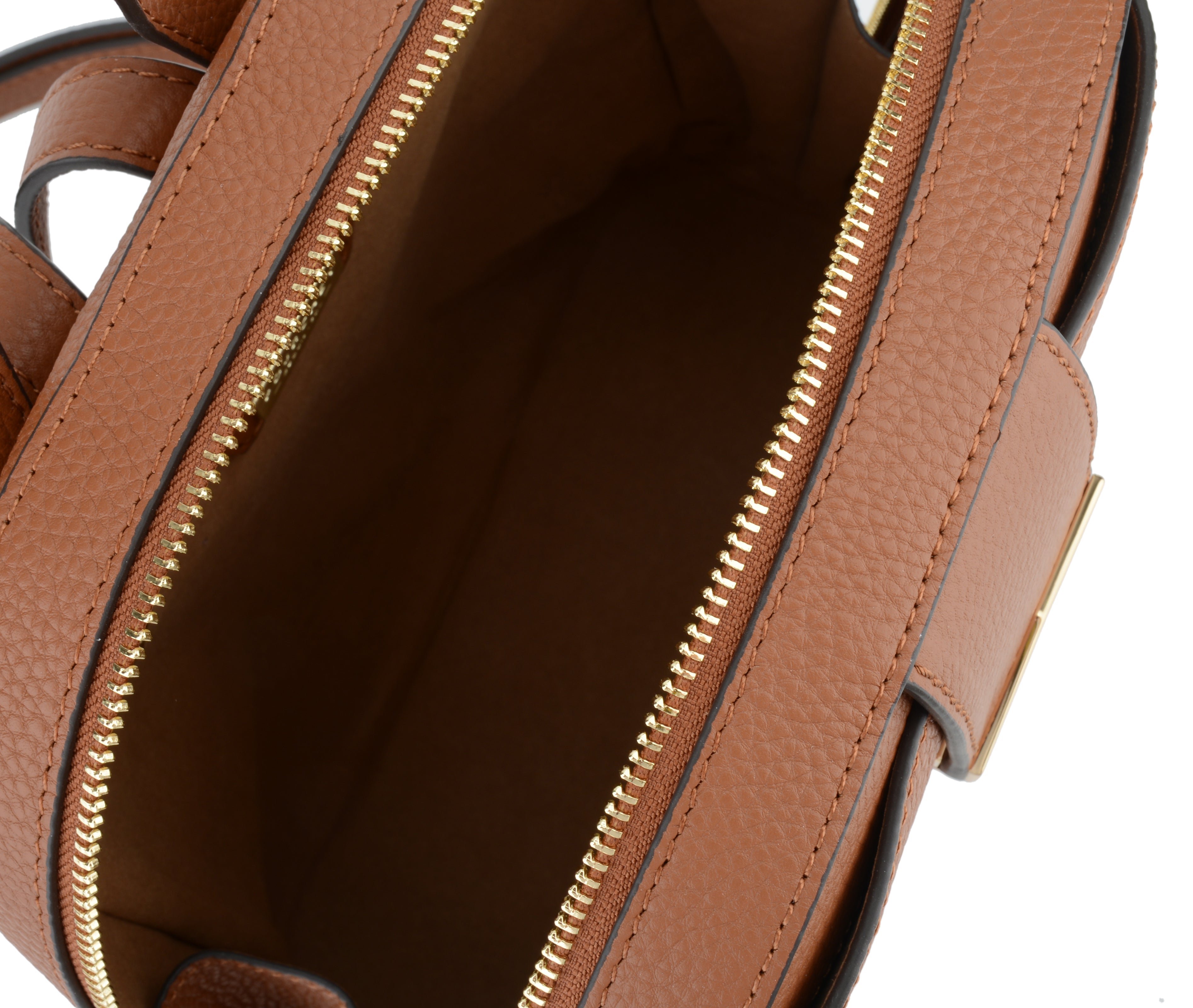 Calfskin leather backpack POURCHET Golden