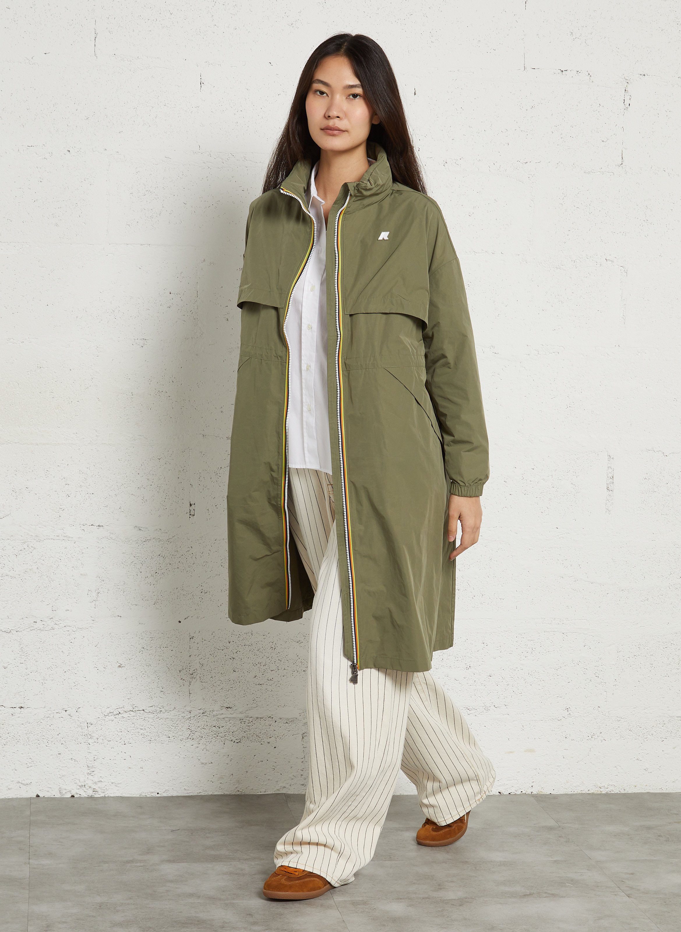 Weit geschnittene Baumwollbluse mit klassischem Kragen BELLEROSE Weiss