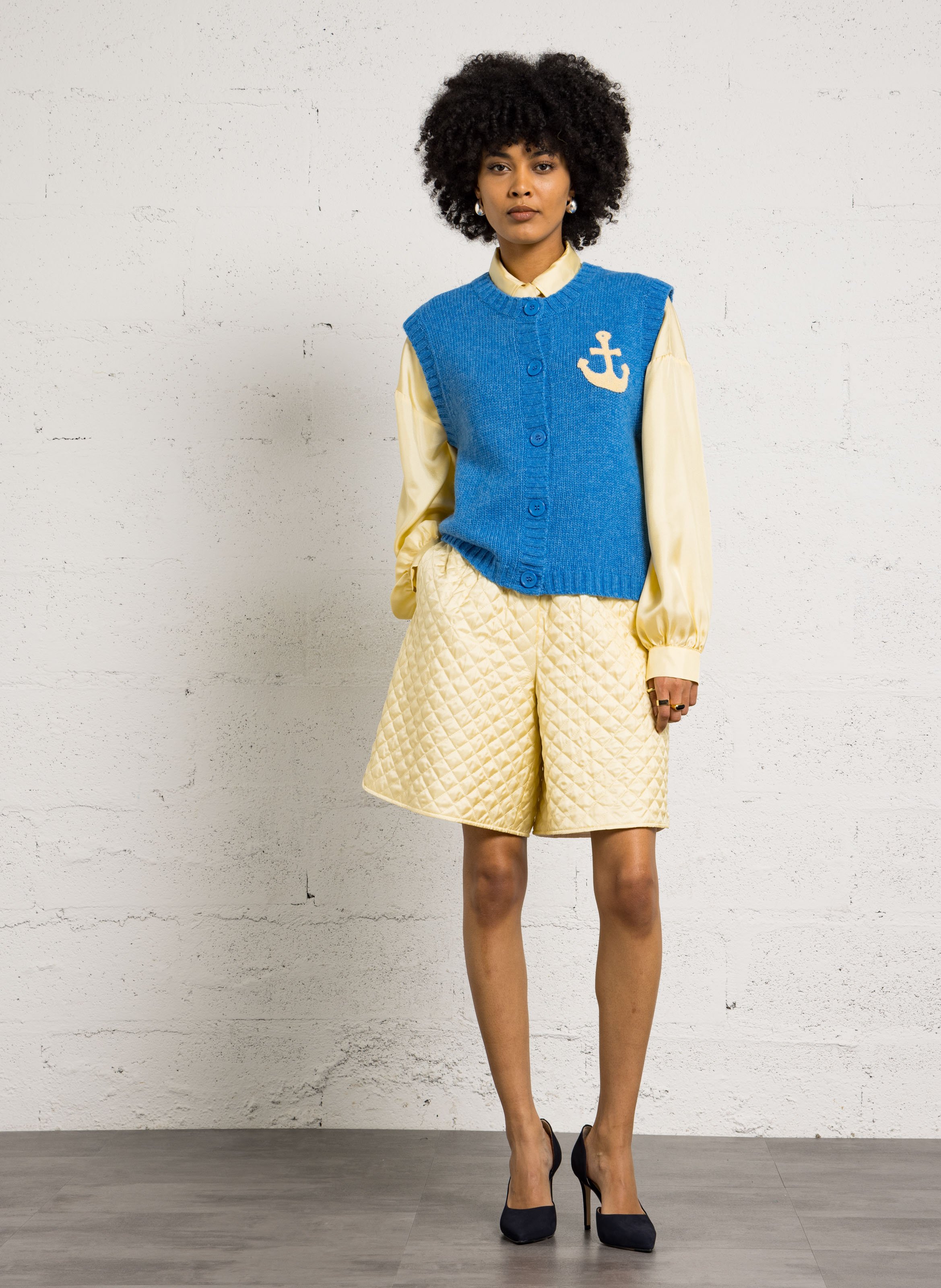 Pumps met stilettohak van leer COSMOPARIS Blauw