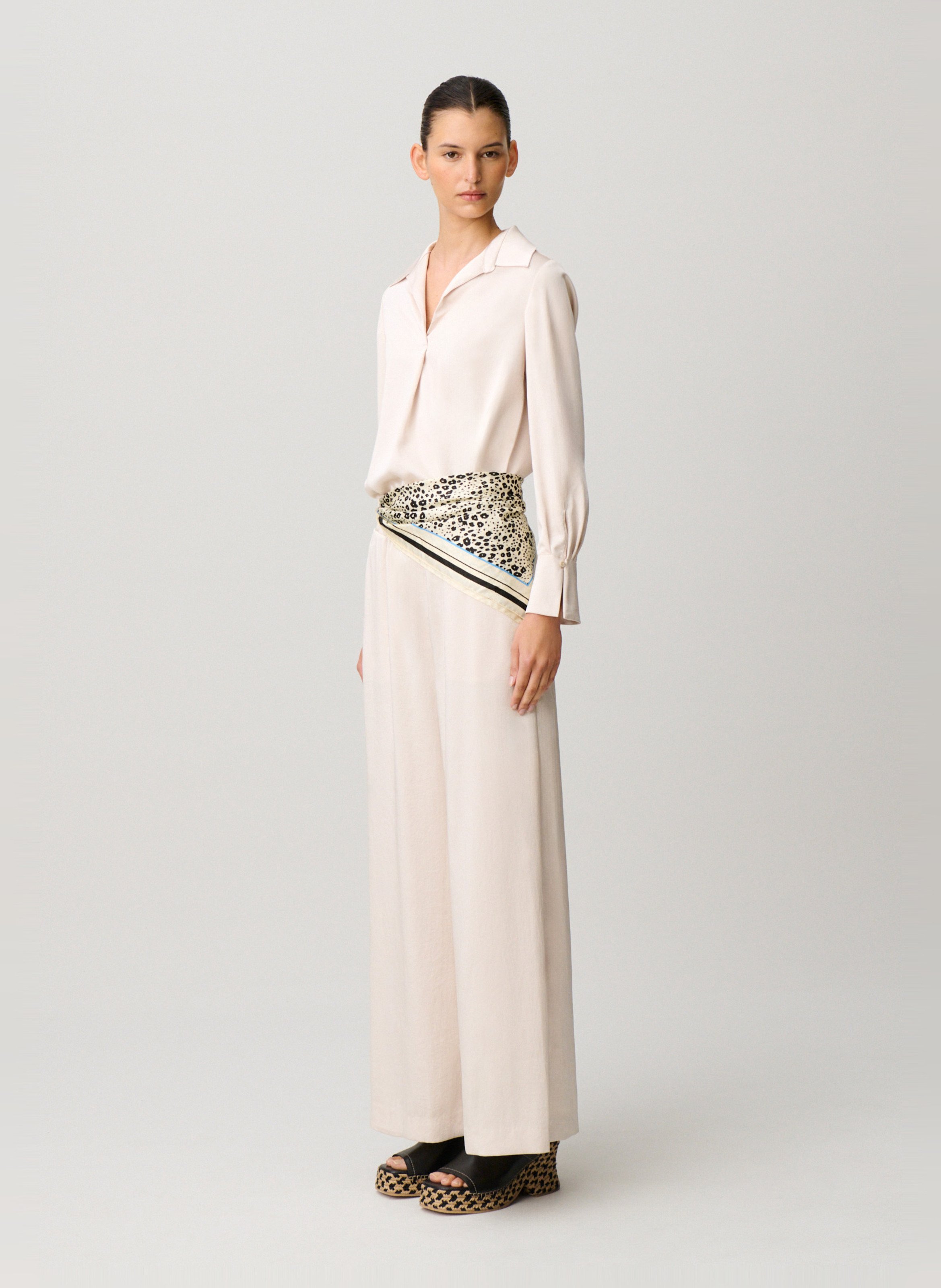 Blouse col classique  Blanc