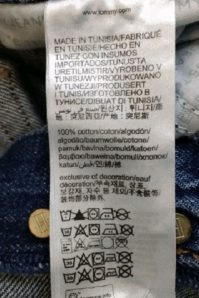 Cropped slim jeans with studs TOMMY HILFIGER - SECONDE MAIN Blue