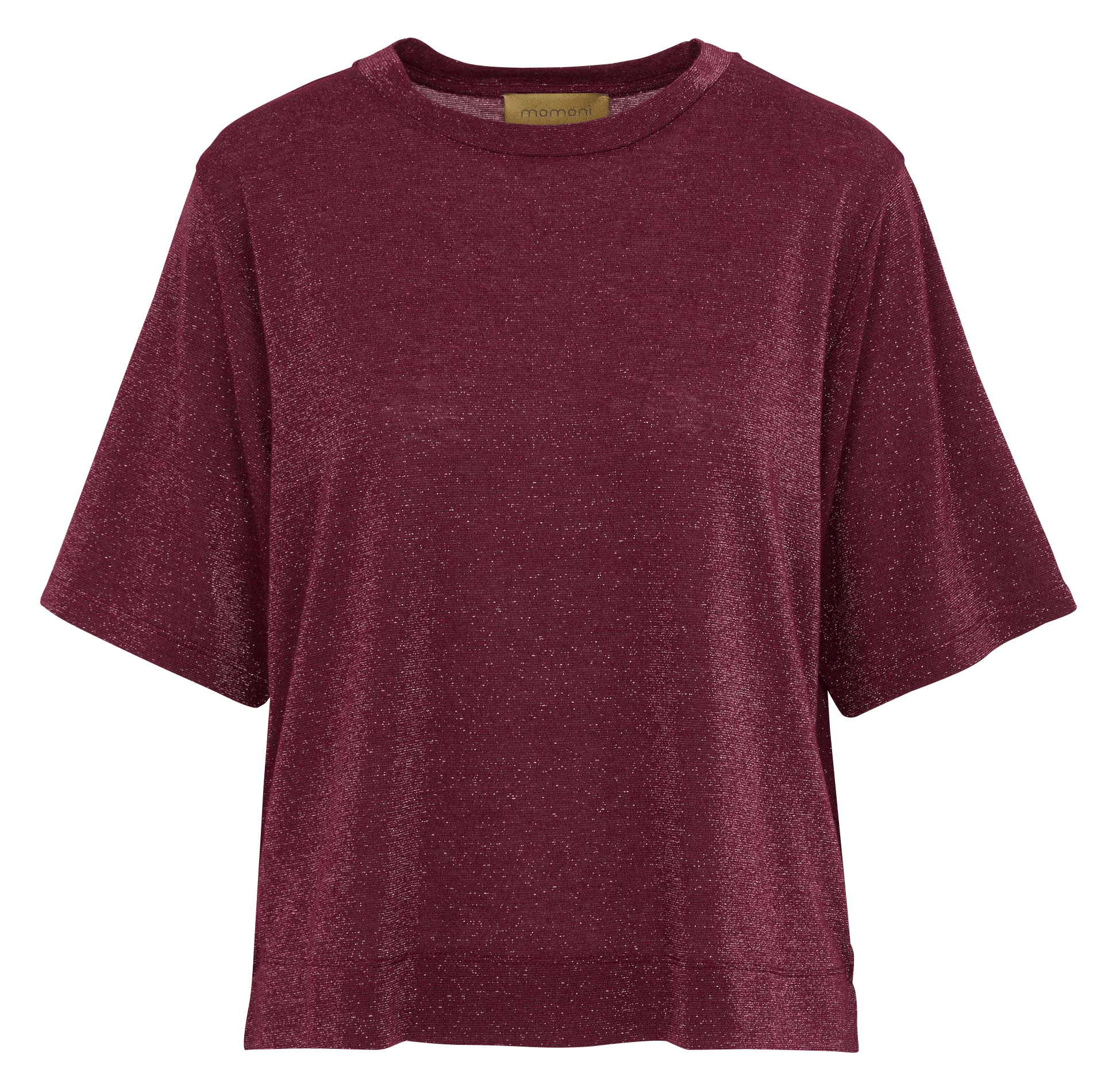 Oversized round neck metallic tee-shirt MOMONI
