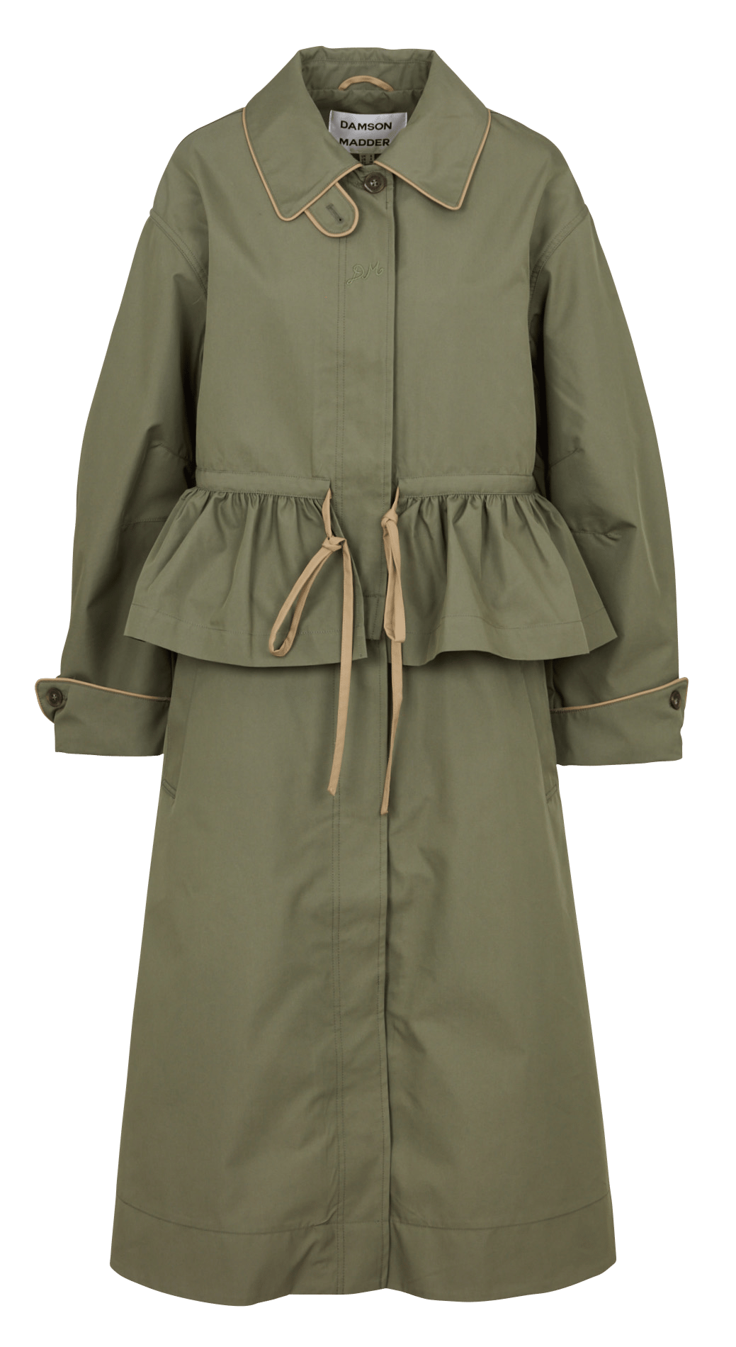 Oversized jas van biologisch katoenmengsel DAMSON MADDER Groen