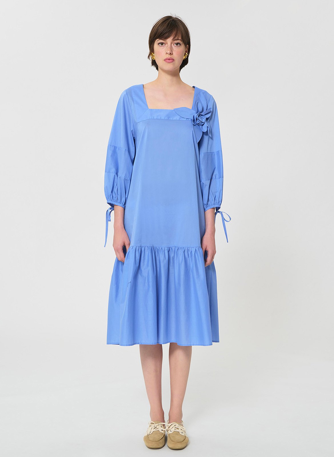 Robe midi ample à volants TARA JARMON