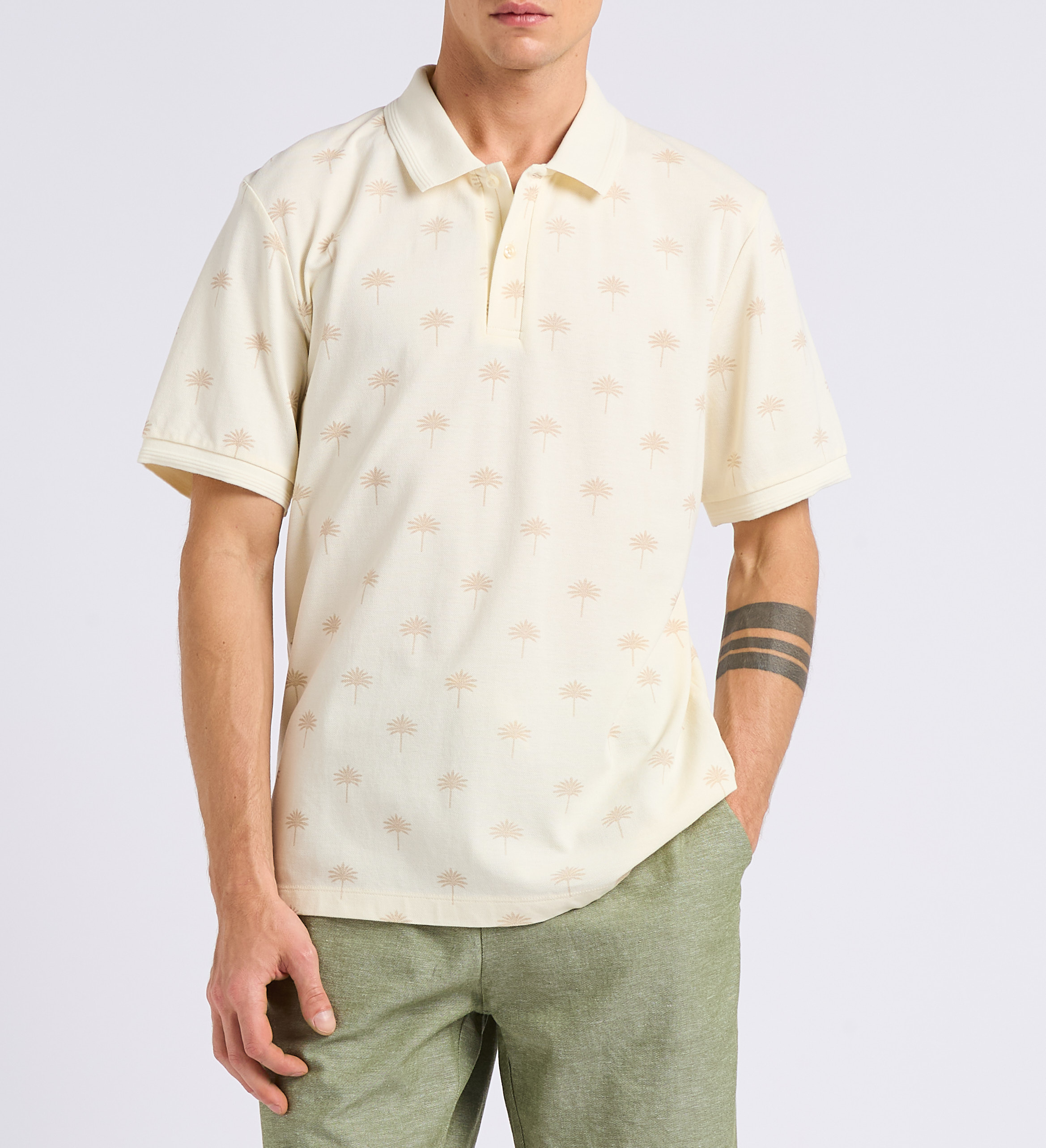 Regular-fit, katoenen polo met print SCOTCH AND SODA Wit