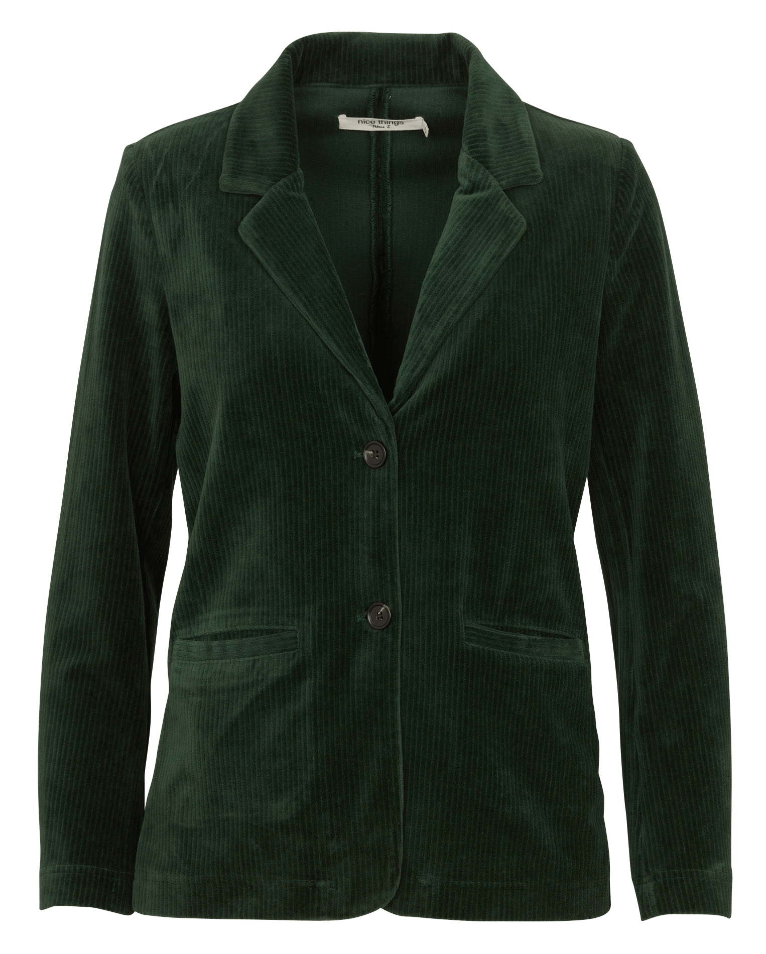 Cotton-blend jacket with tailored collar NICE THINGS Green