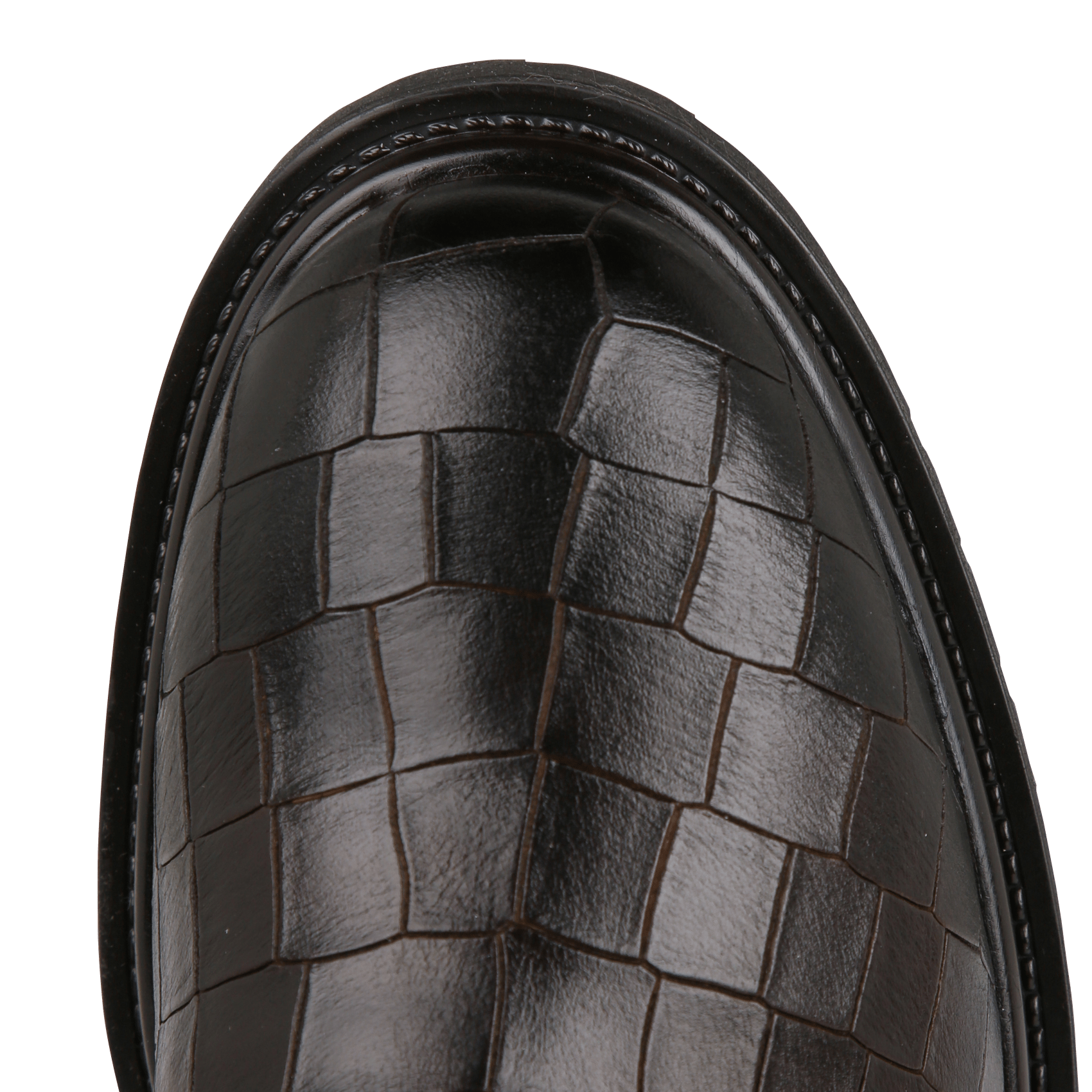 Bottines en cuir embossés croco  JB MARTIN Marron