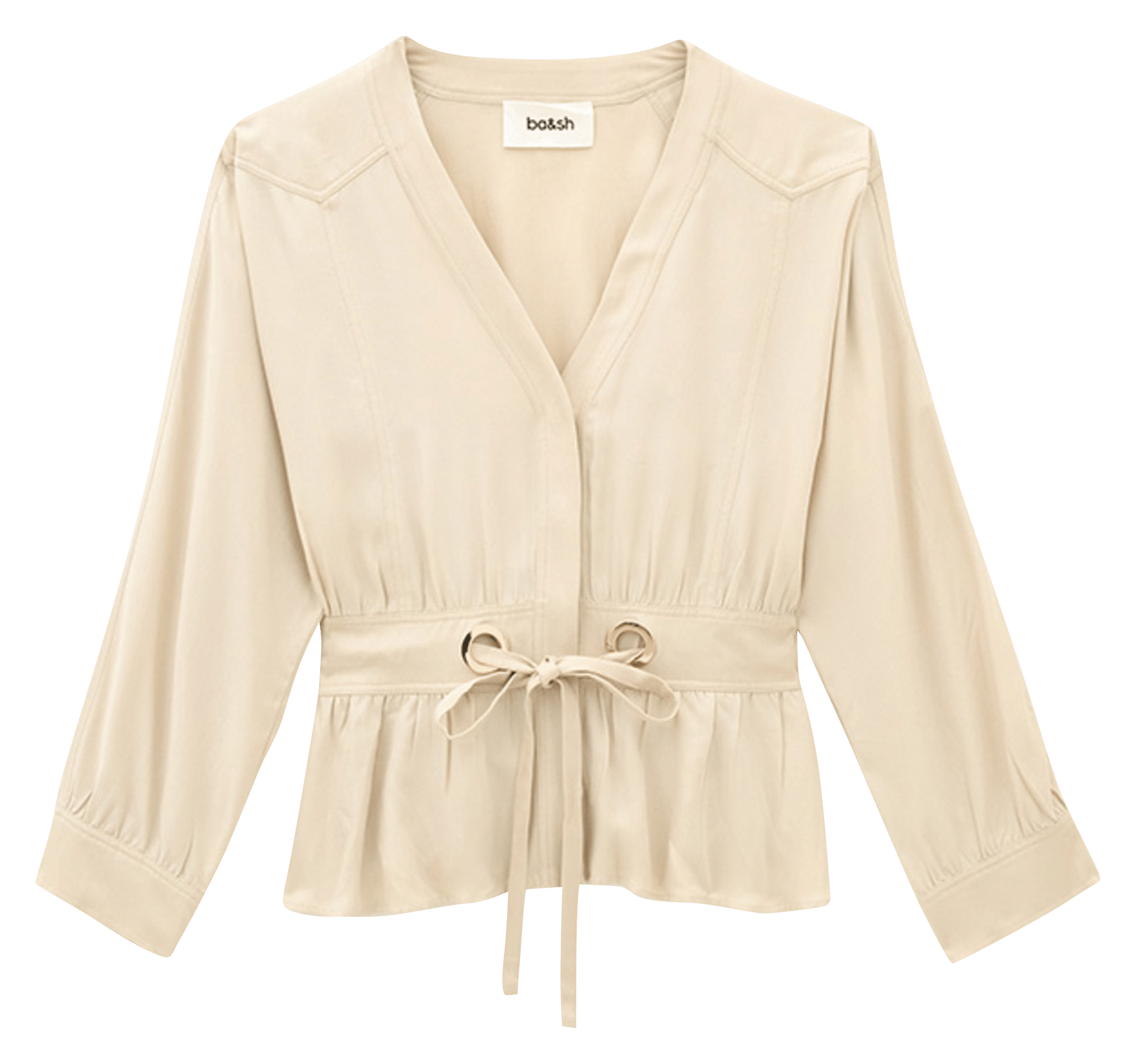 Gilet manches longues à liens BA&SH Beige