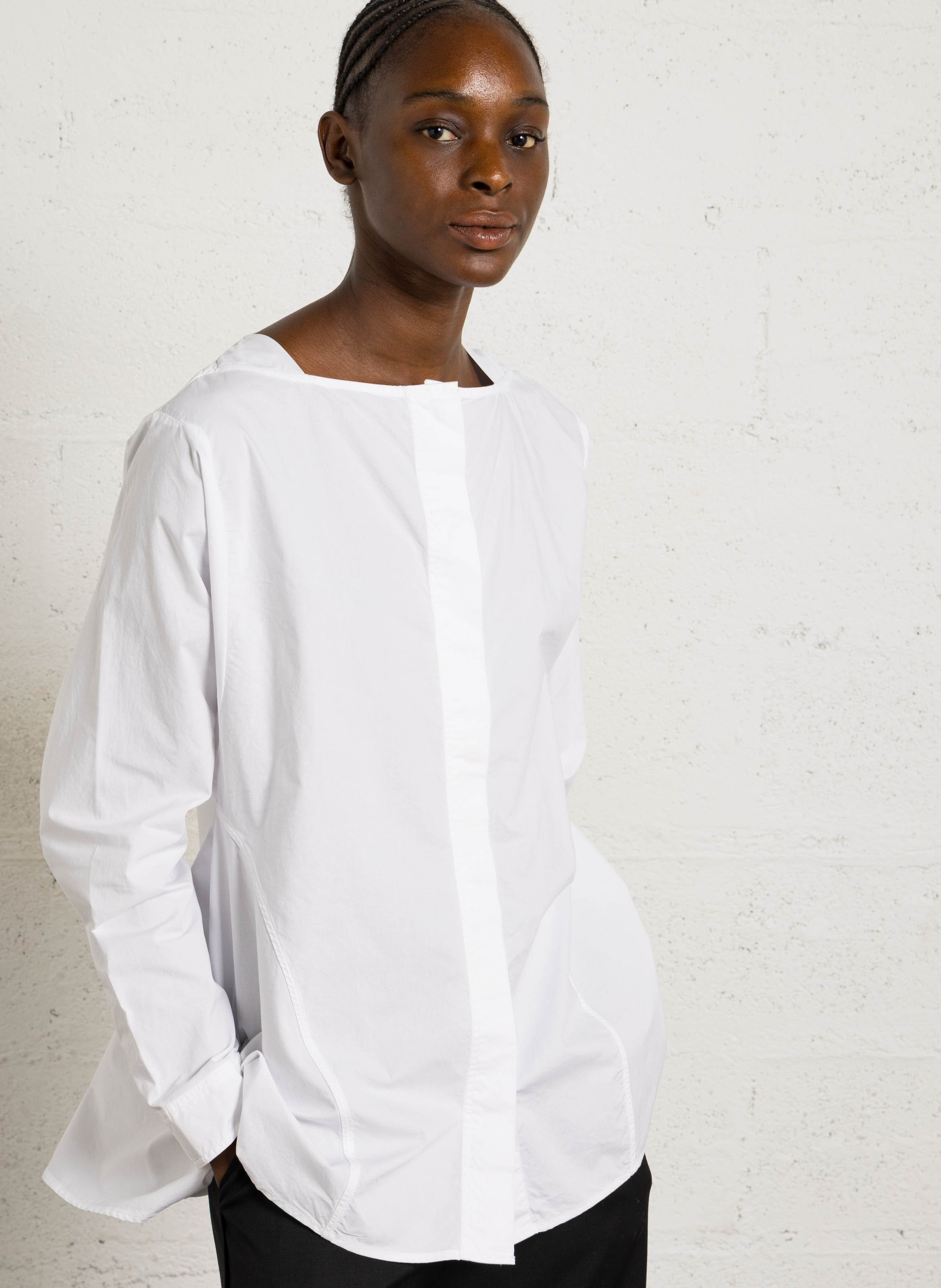 Flared organic cotton shirt RUE DE TOKYO White