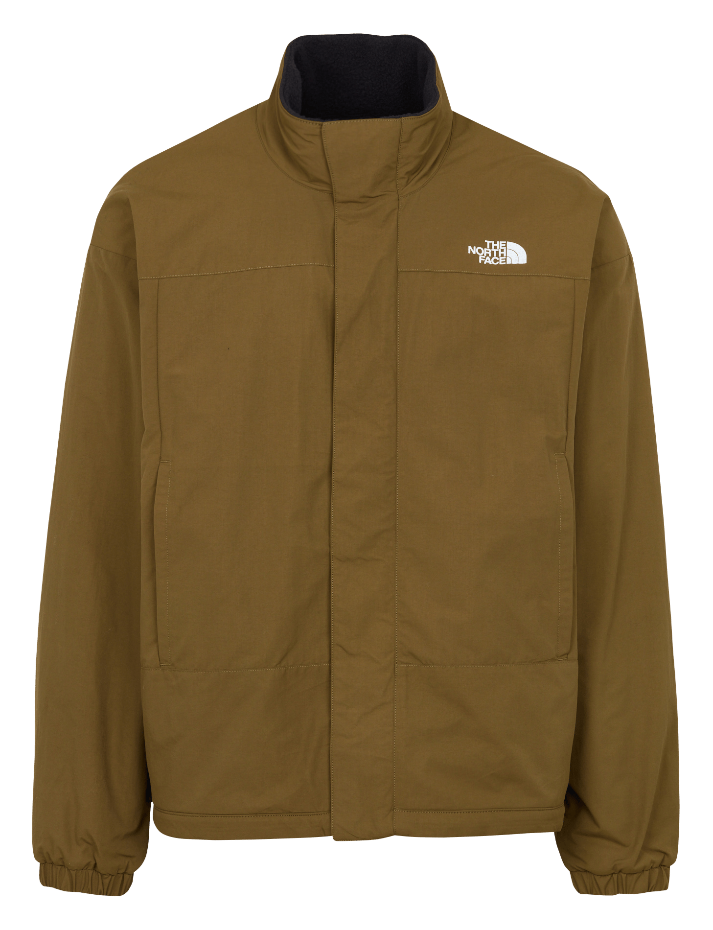 Gerade geschnittene Jacke mit hohem Kragen, beidseitig tragbar. THE NORTH FACE Schwarz