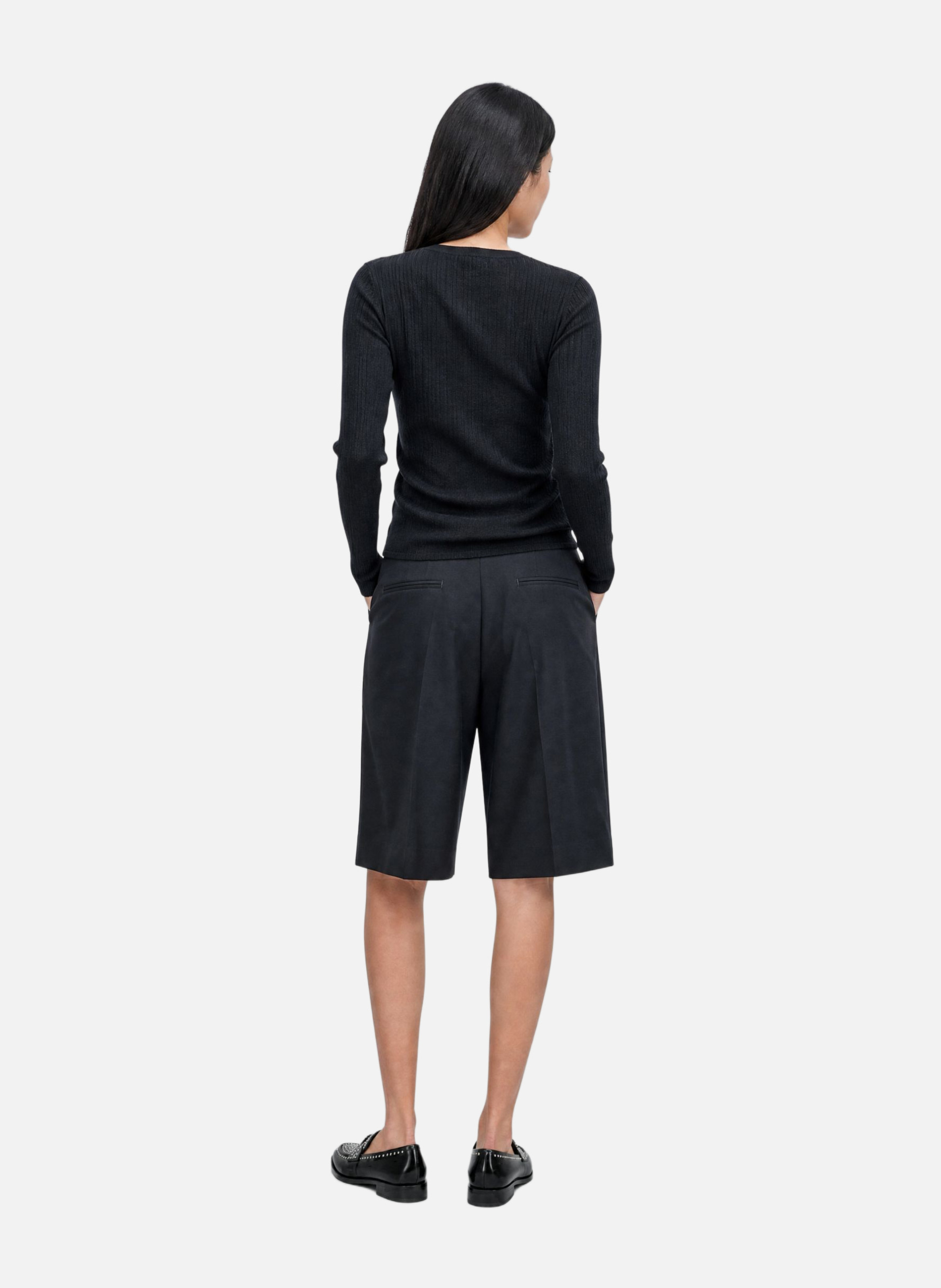 Mixed Wool Top THE KOOPLES Black