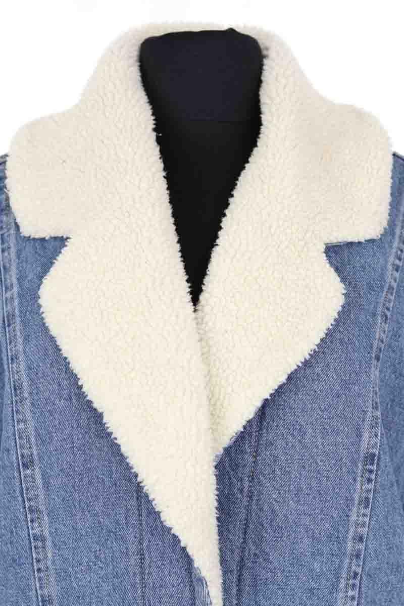 Regular-fit organic cotton jacket with sherpa collar LEVI'S - Seconde main Blue