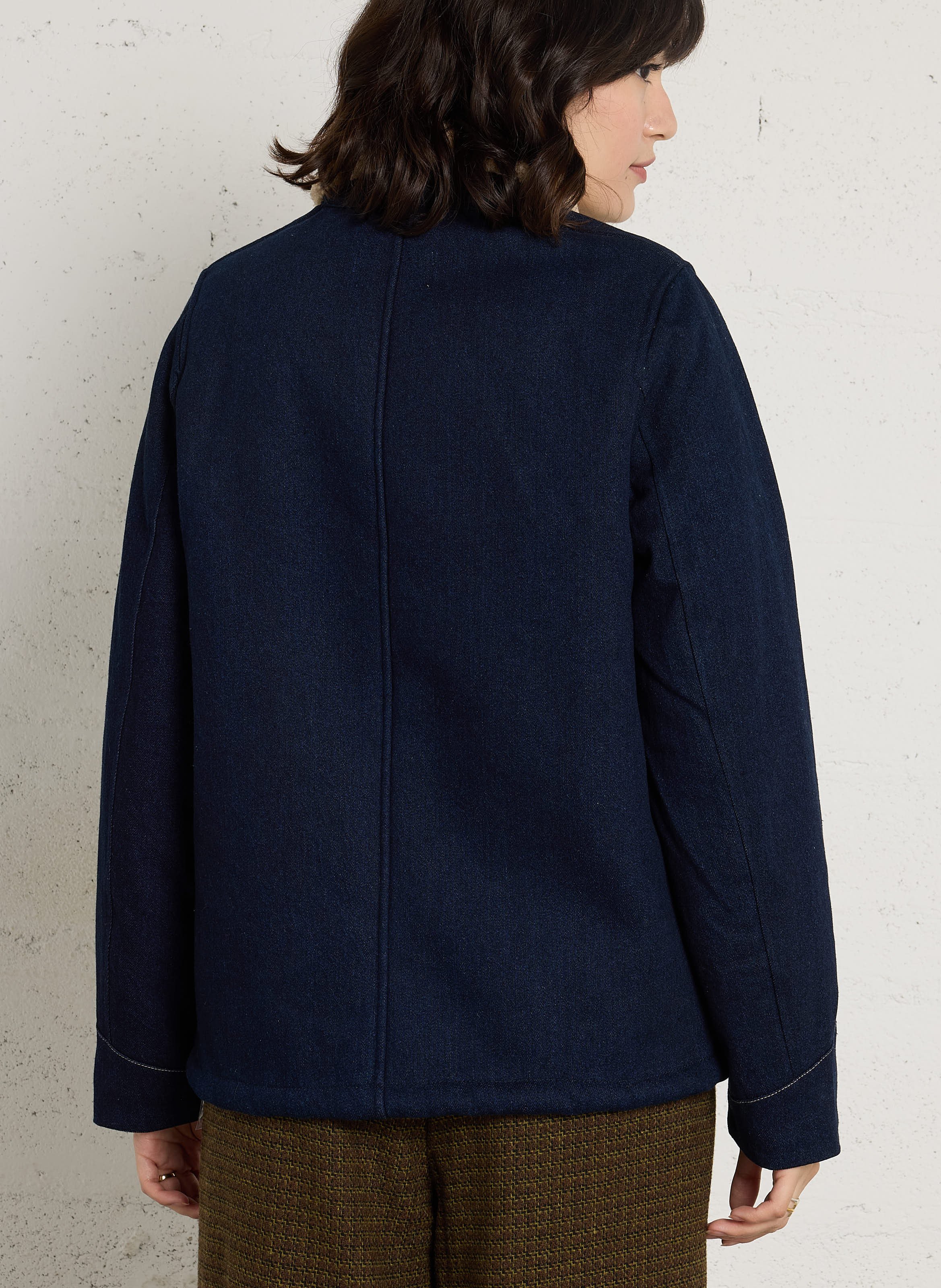 Veste denim droit col classique en coton SUD EXPRESS Bleu