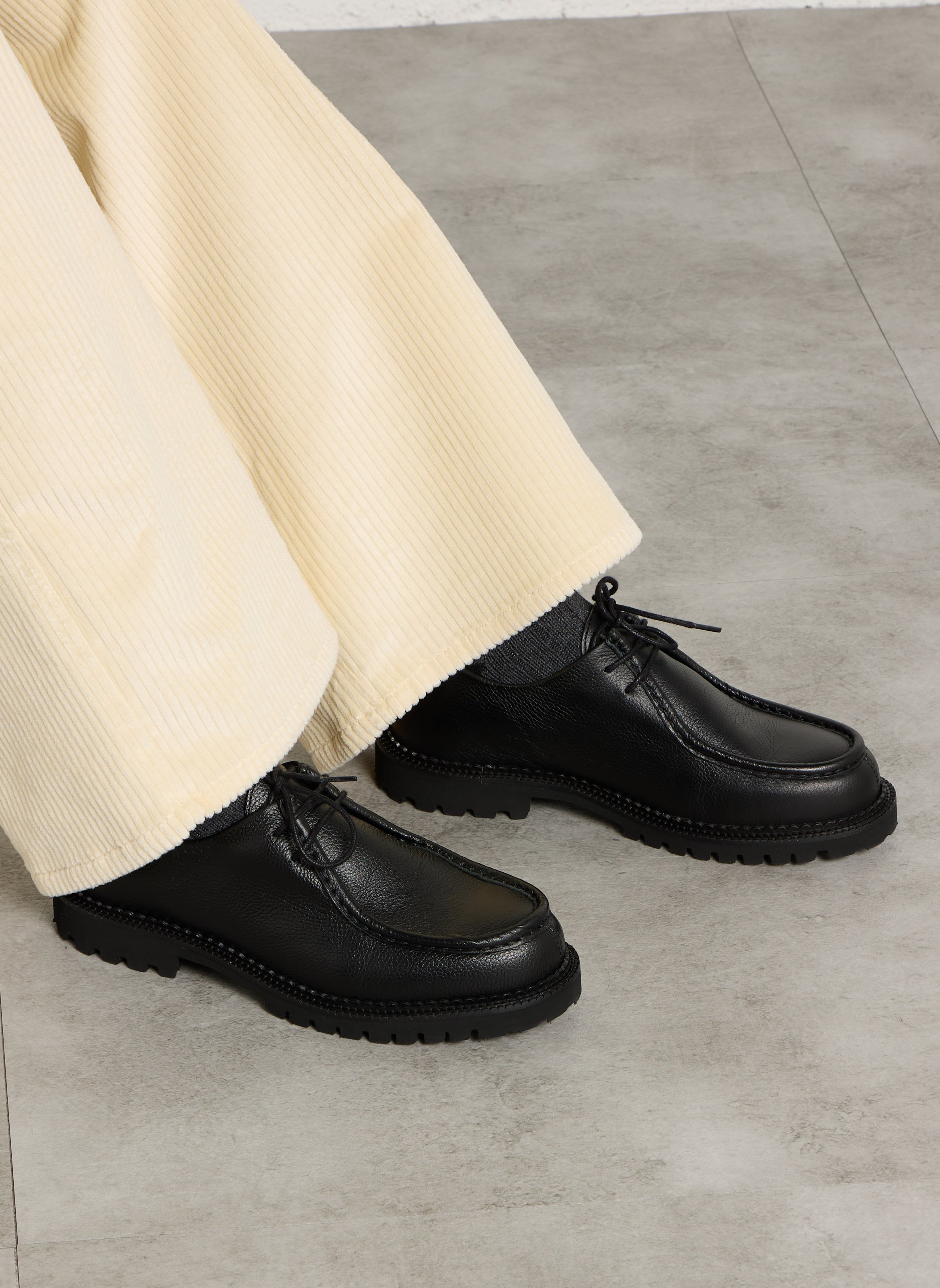 Leather Derby shoes  MELLOW YELLOW Black