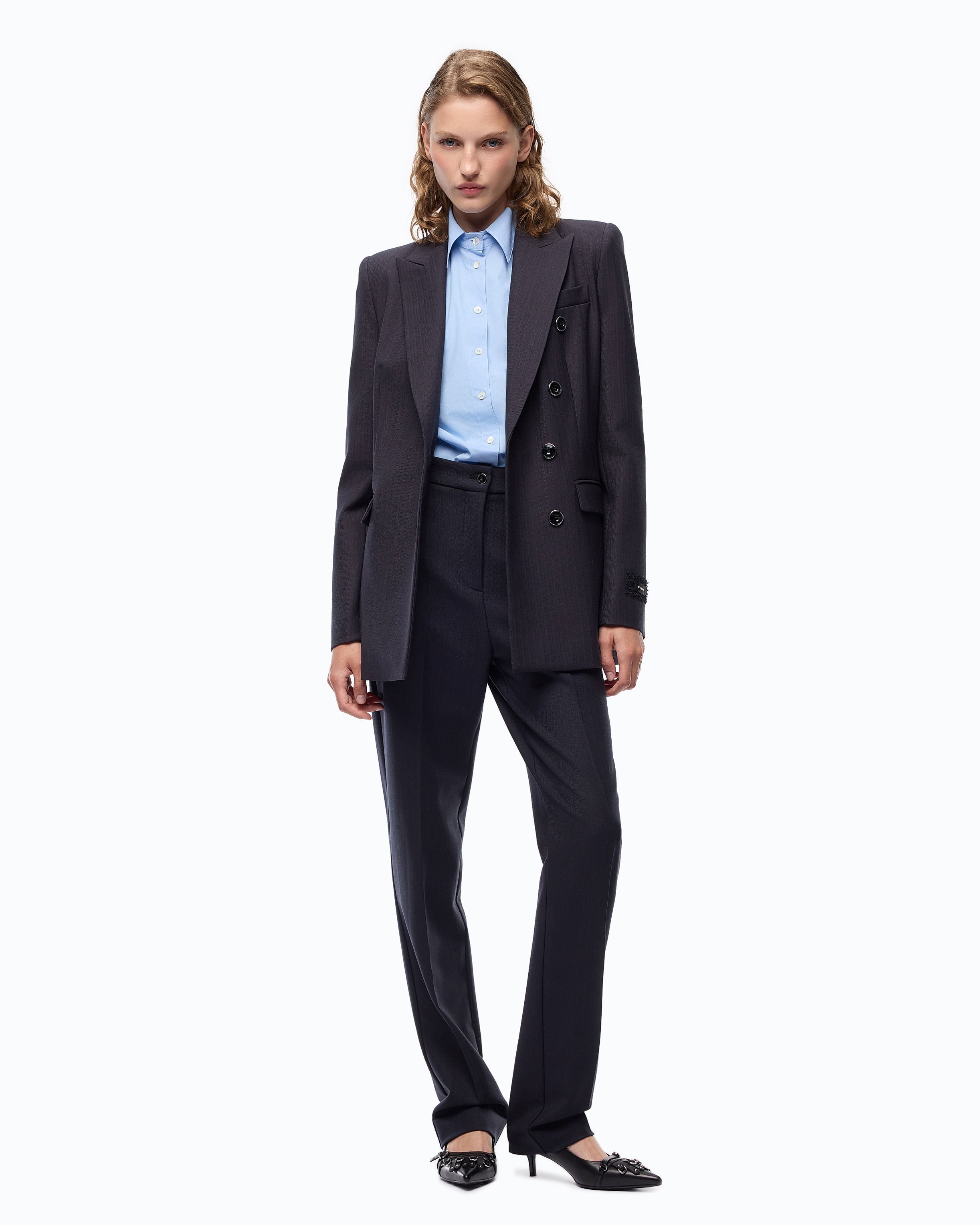 Boxy poplin shirt PINKO Blue