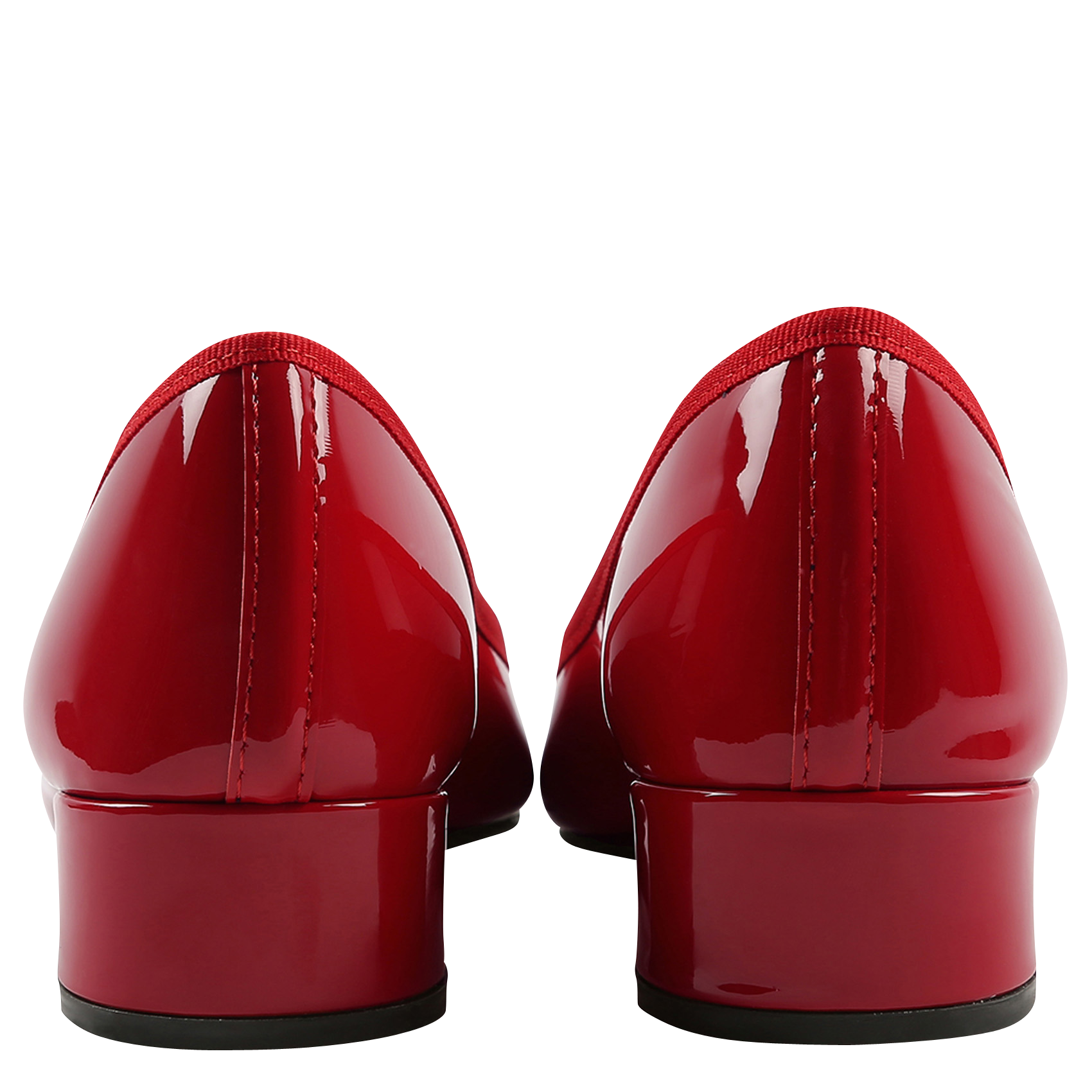 Heeled leather ballet pumps REPETTO Red