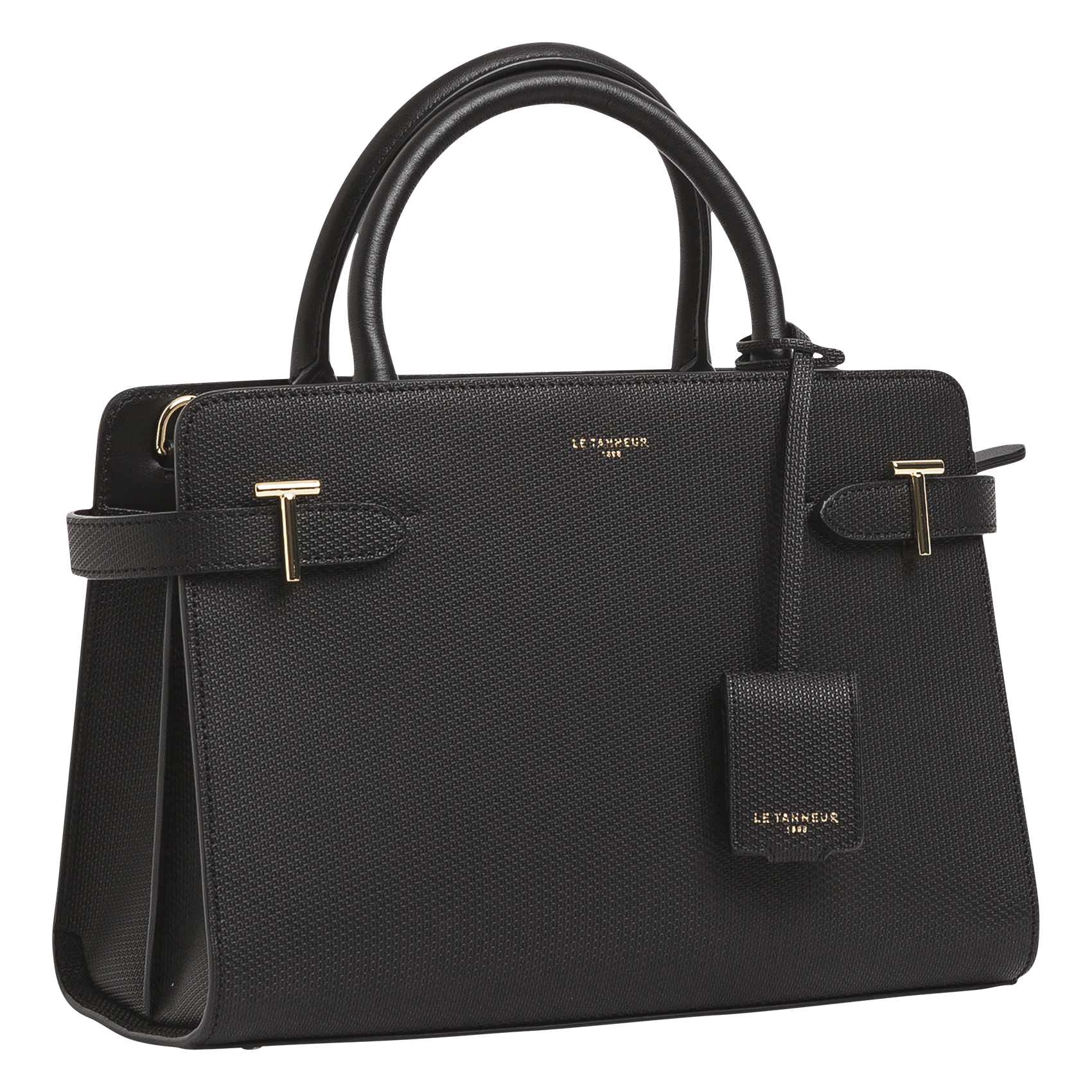 Leather handbag LE TANNEUR Black
