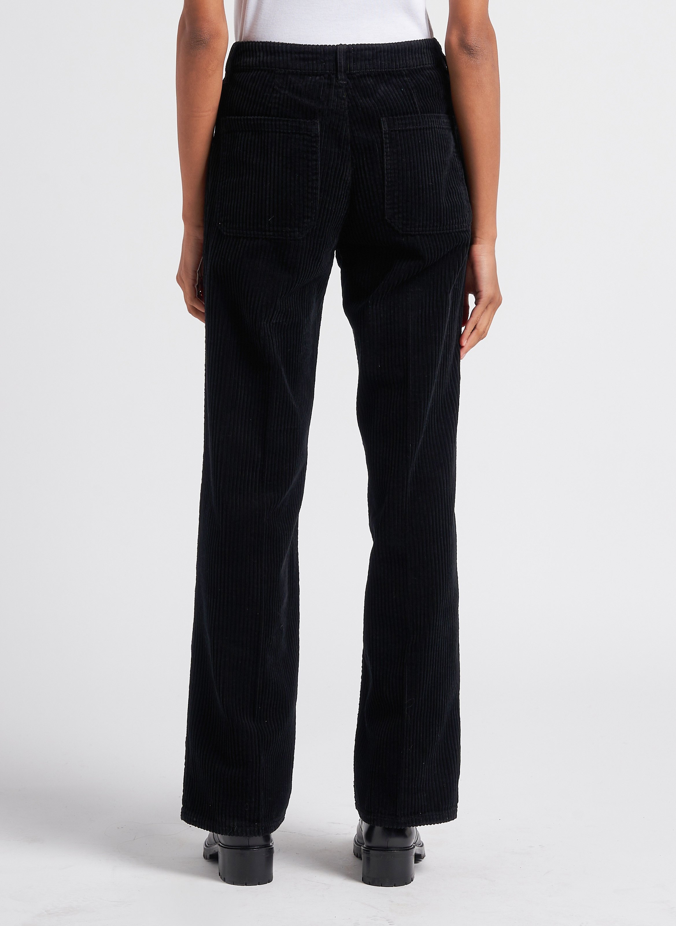 Katoenen broek met hoge taille LAB DIP Zwart