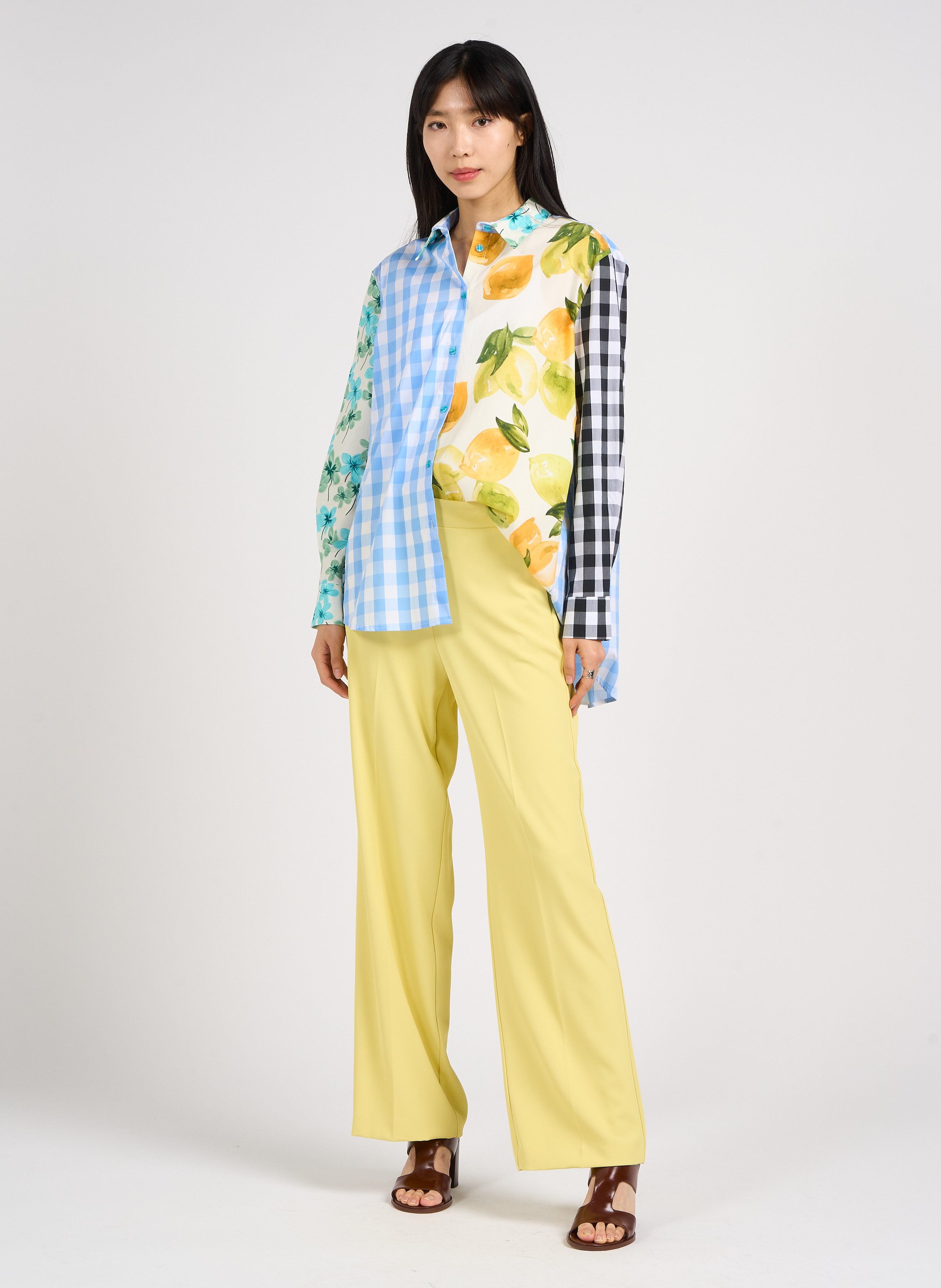 Straight classic collar cotton shirt IMPERIAL Multicolored