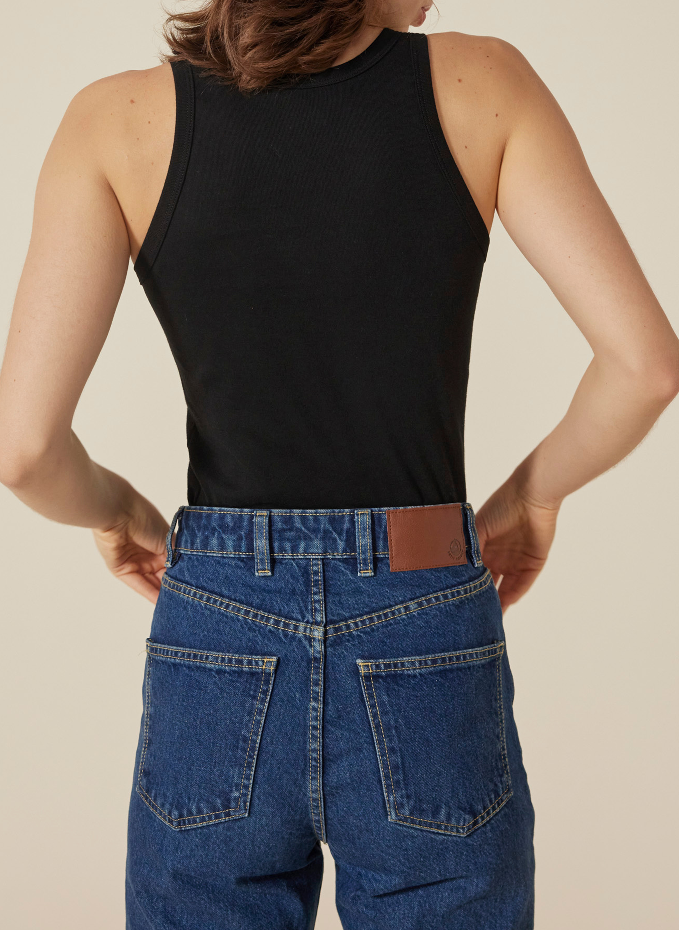 Débardeur ajusté en coton  PETIT BATEAU Noir