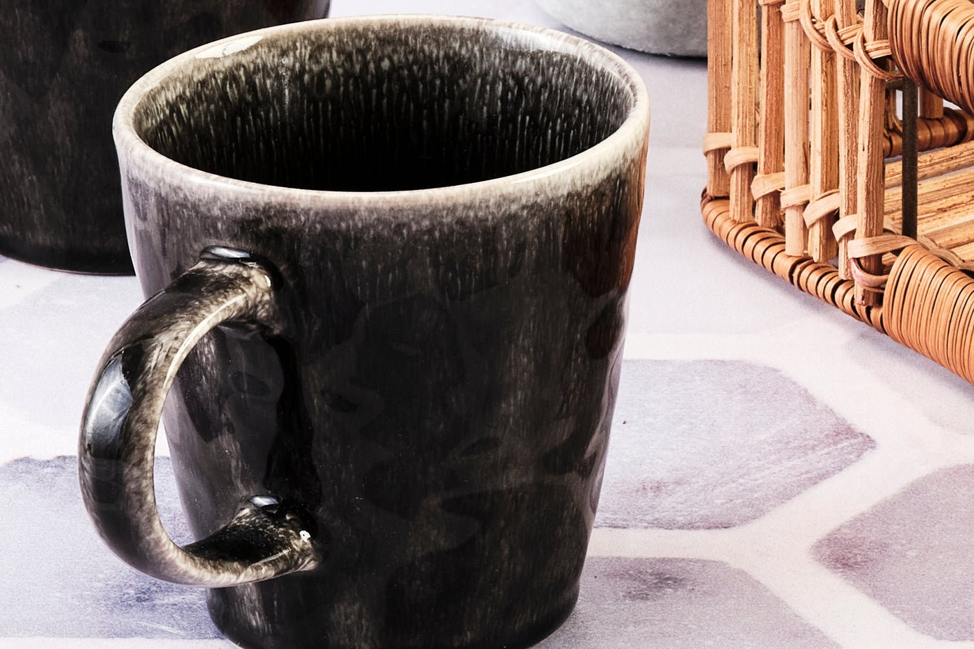 MOON - 6-piece mug set BJORN Black