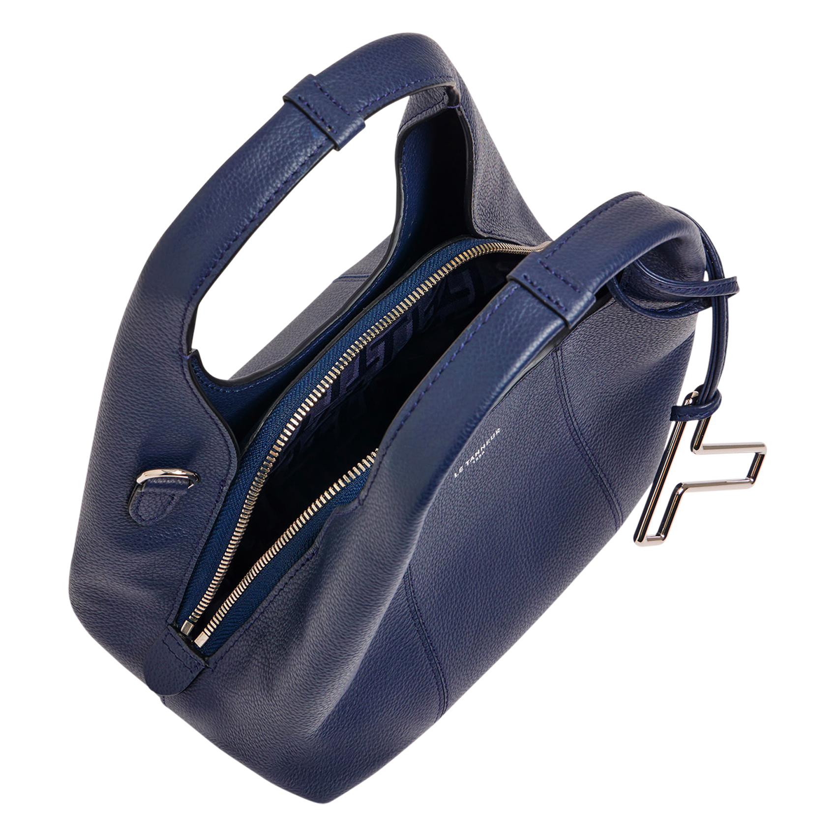 Sac bandoulière en cuir grainé  LE TANNEUR Bleu