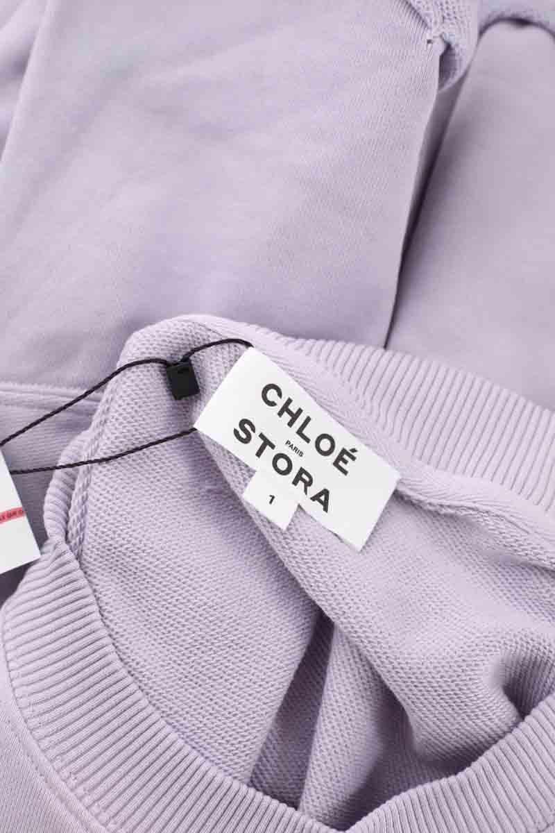 Cotton T-shirt CHLOE STORA - SECONDE MAIN Purple