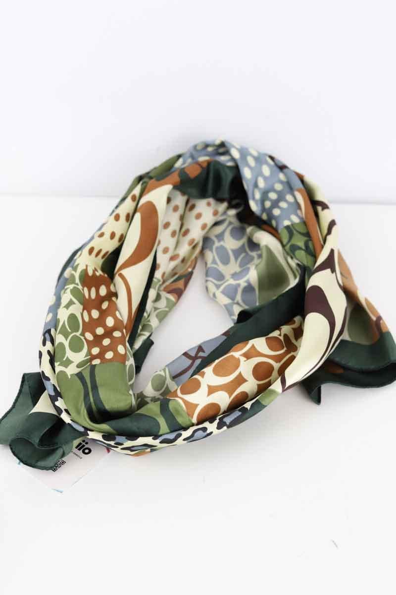 Silk stole  COACH - Seconde Main Khaki