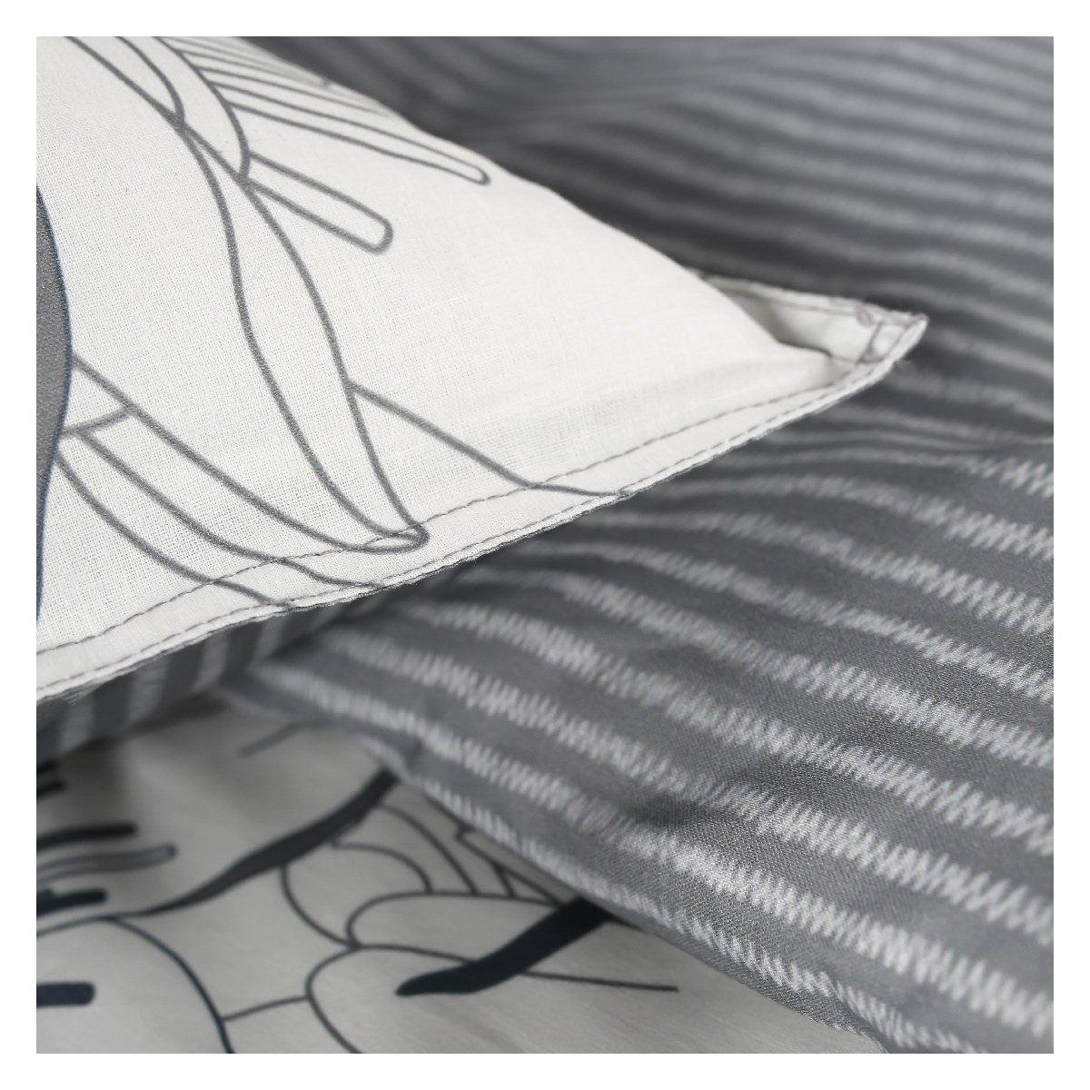 Printed cotton bedding set TODAY LINGE DE MAISON White