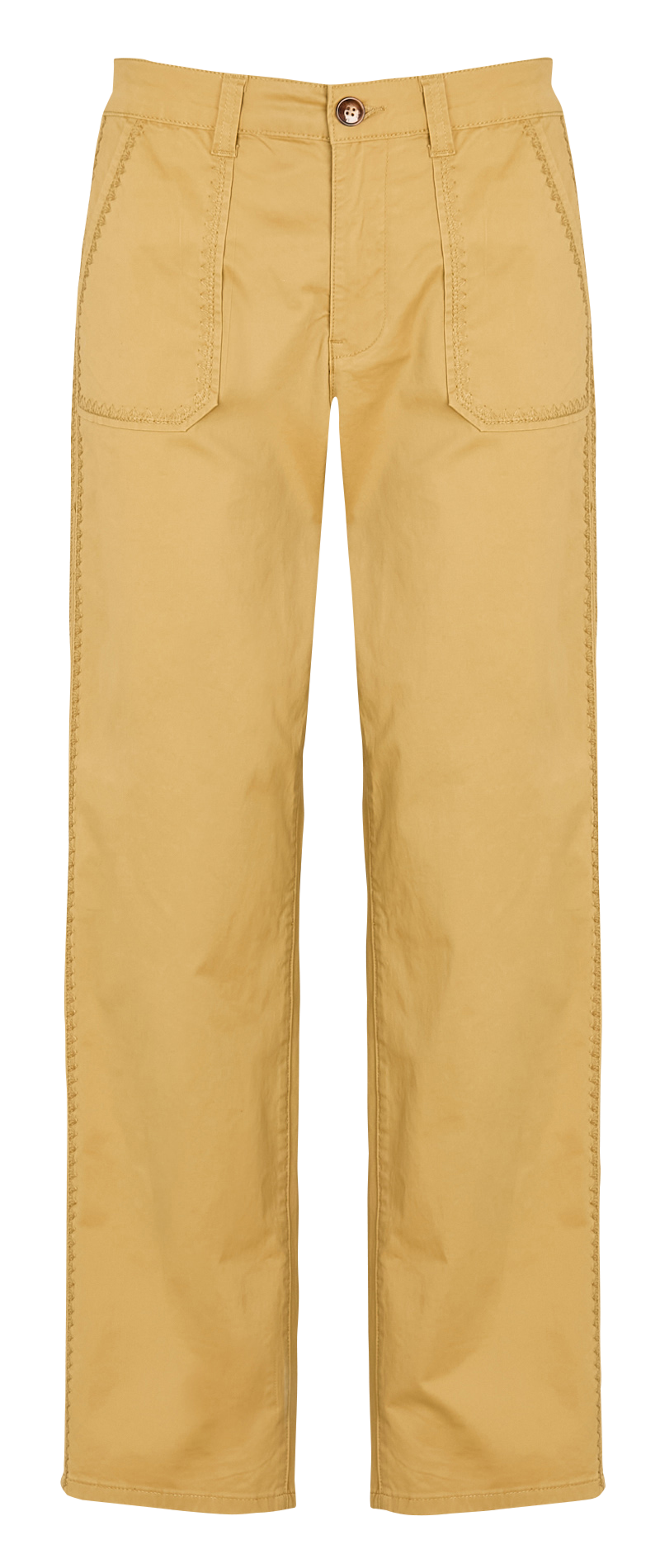 Pantalon droit en velours de coton  LA PETITE ETOILE Marron