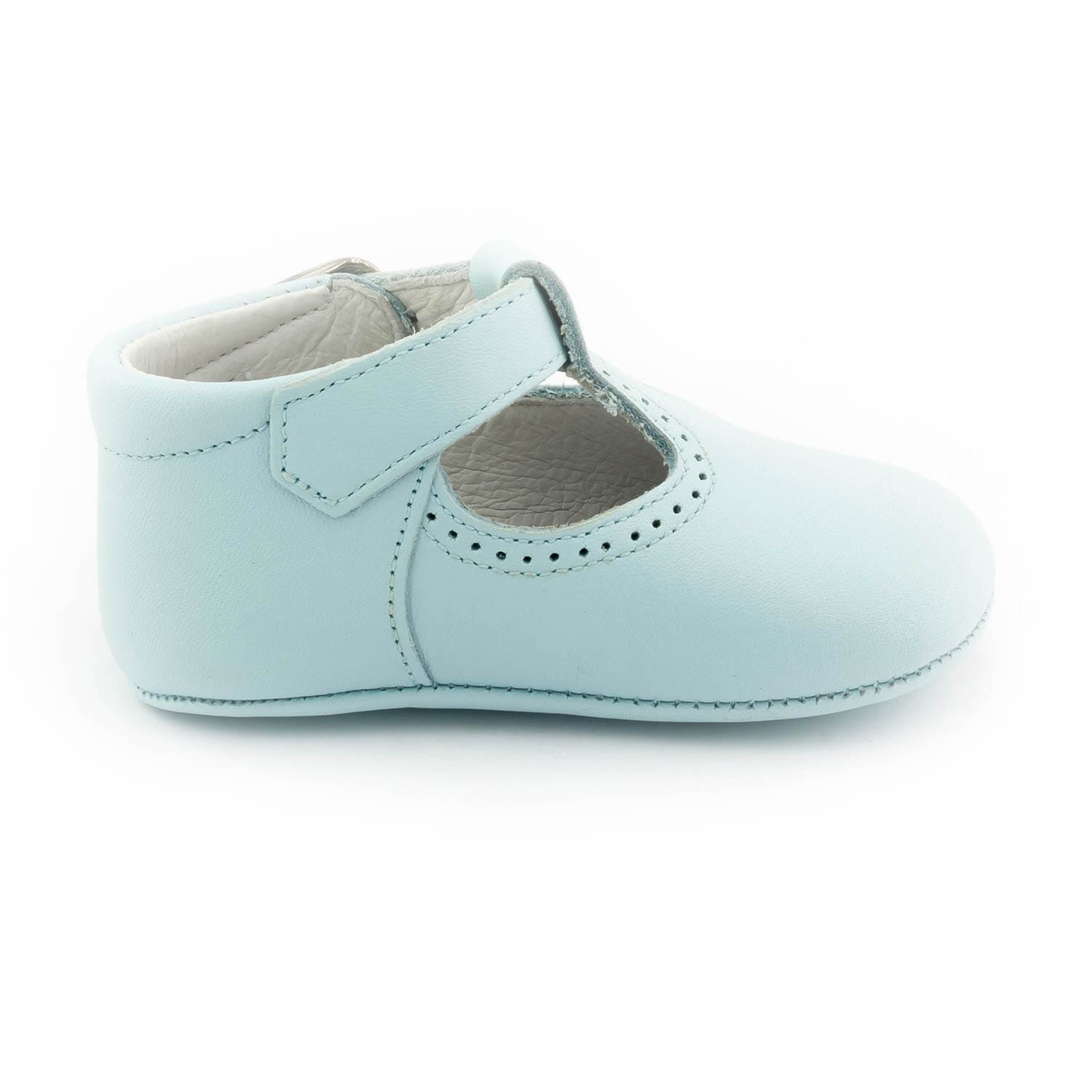 Chausson cuir bébé Boni & Sidonie Bleu