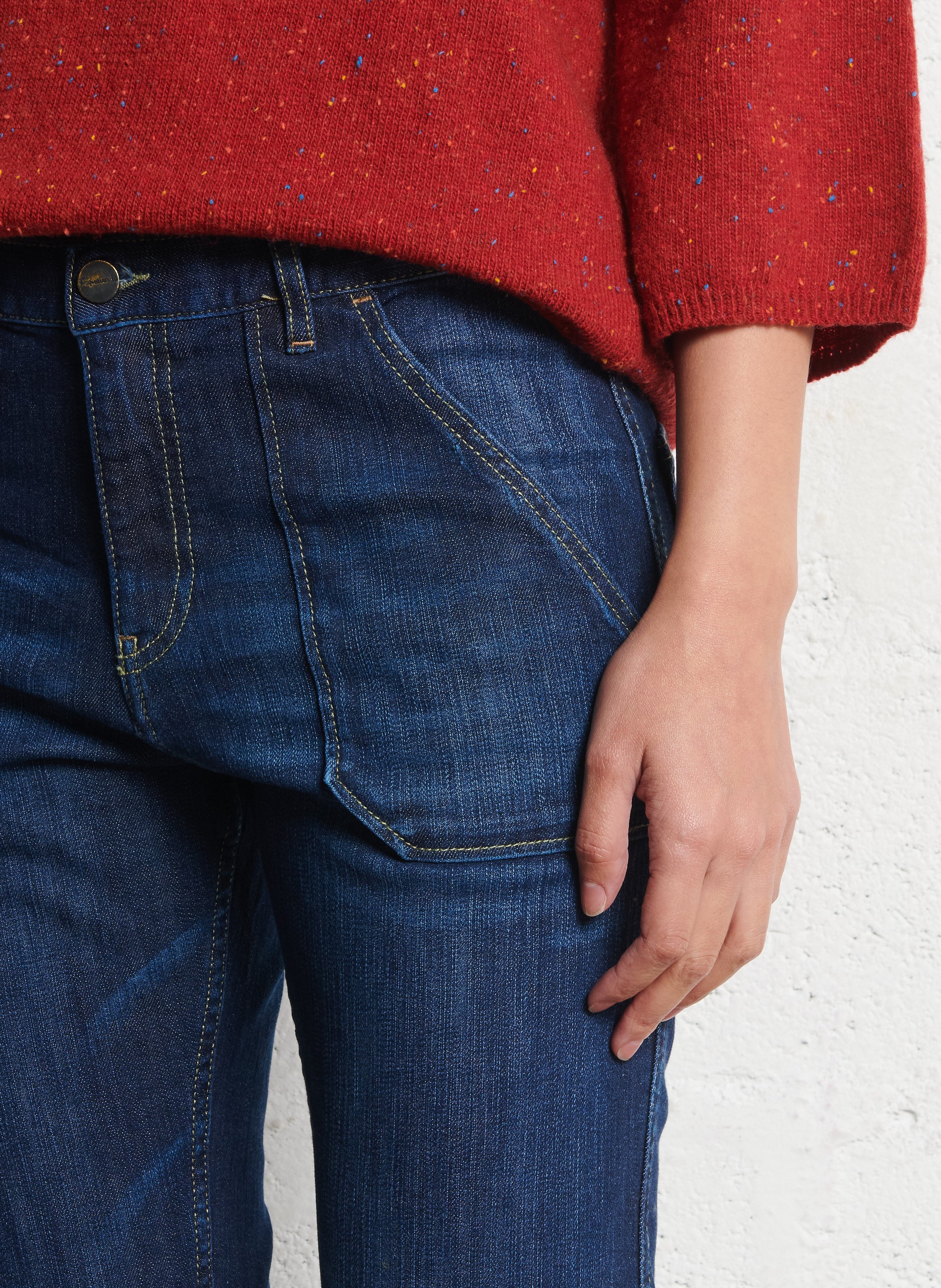 Rechte jeans van gemengd katoen ACQUAVERDE Blauw