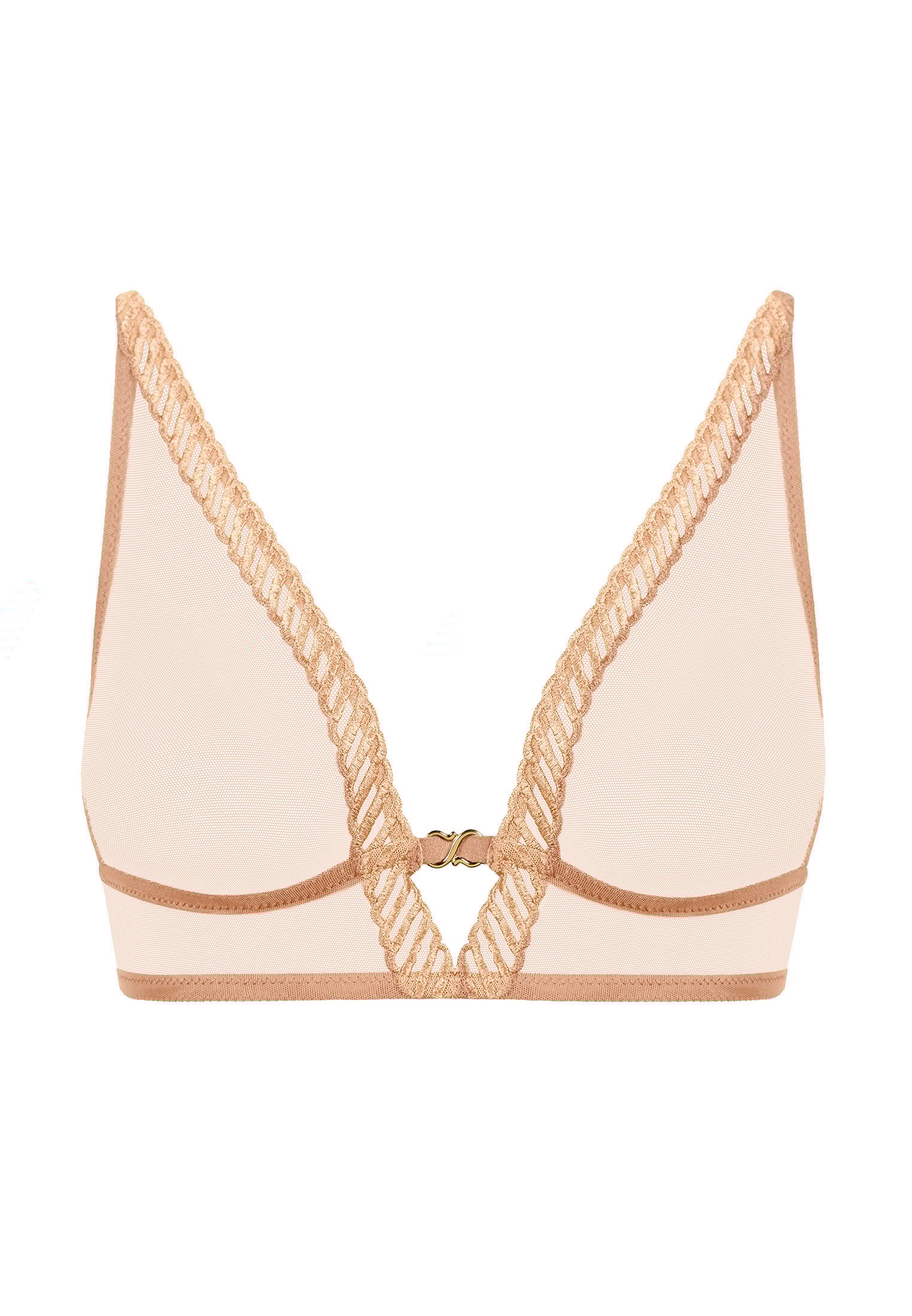 Triangle bra Beige