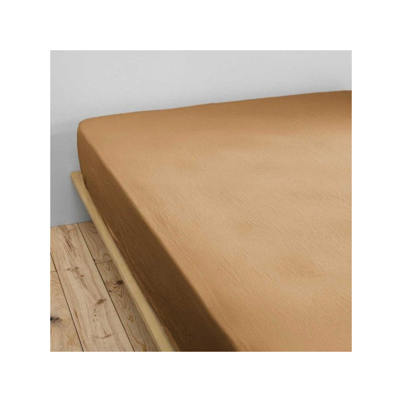 "Fitted sheet "Gaia" all sizes in "cotton gauze"" L'EFFET PAPILLON