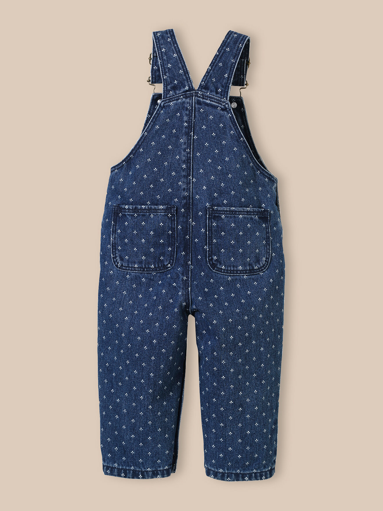 Printed denim overall CYRILLUS Blue