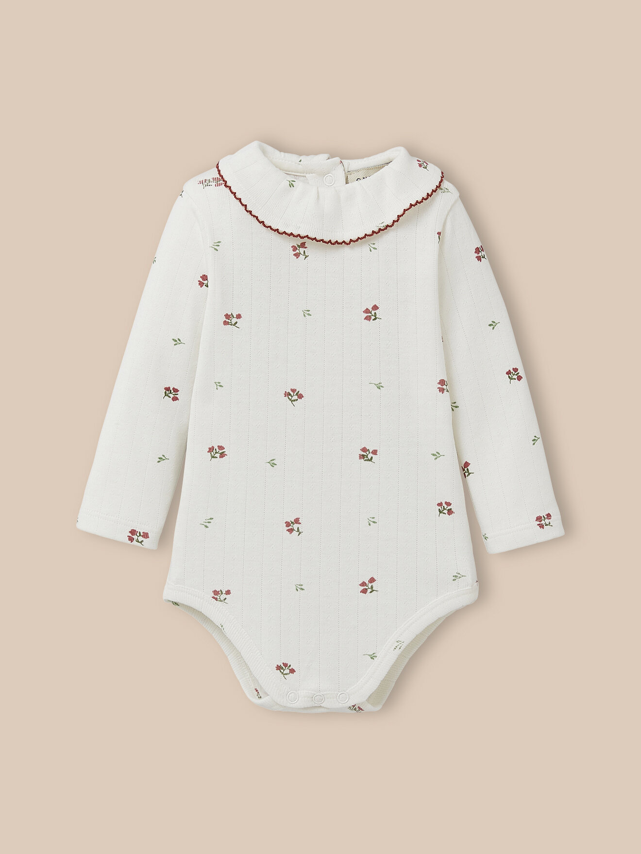 Organic cotton pointelle bodysuit CYRILLUS White