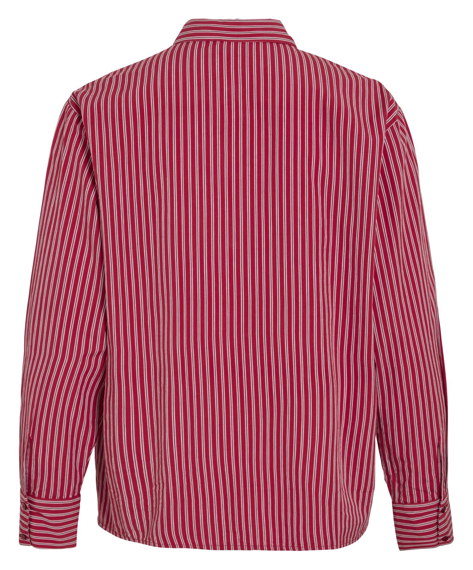 Blouse van biokatoen met klassieke kraag VILA Rood