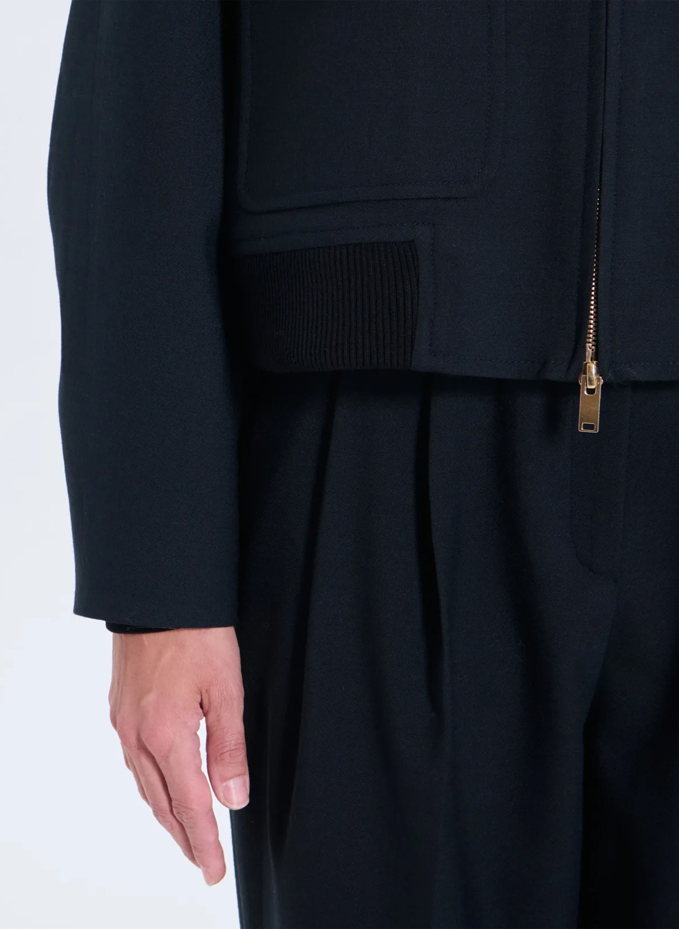 Fitted short jacket with zip ZAPA Black