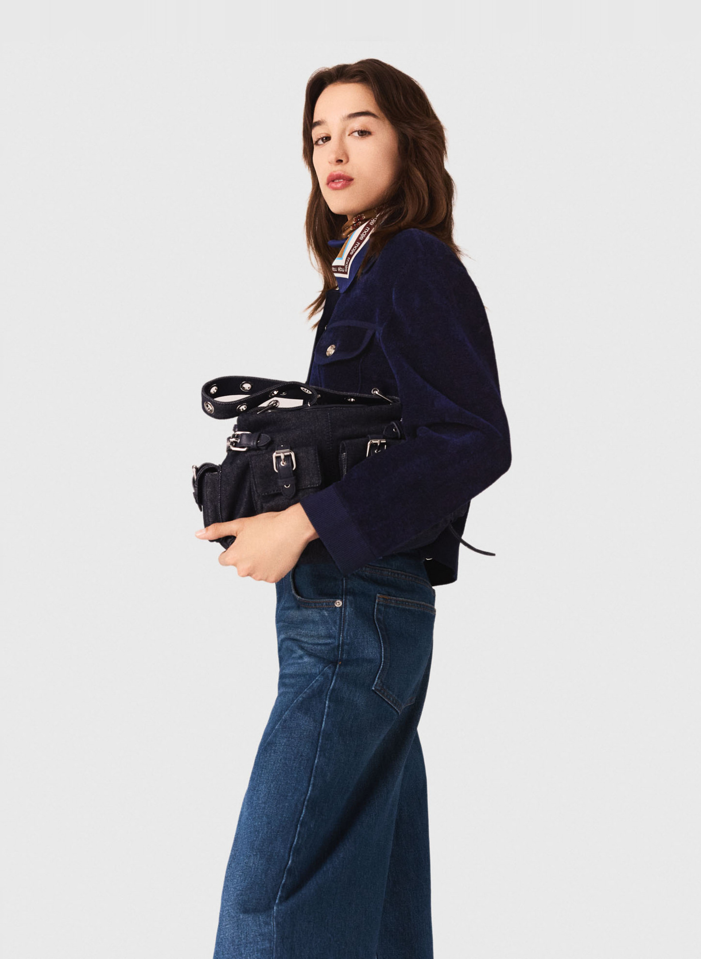 Classic straight fit cardigan MAJE Blue