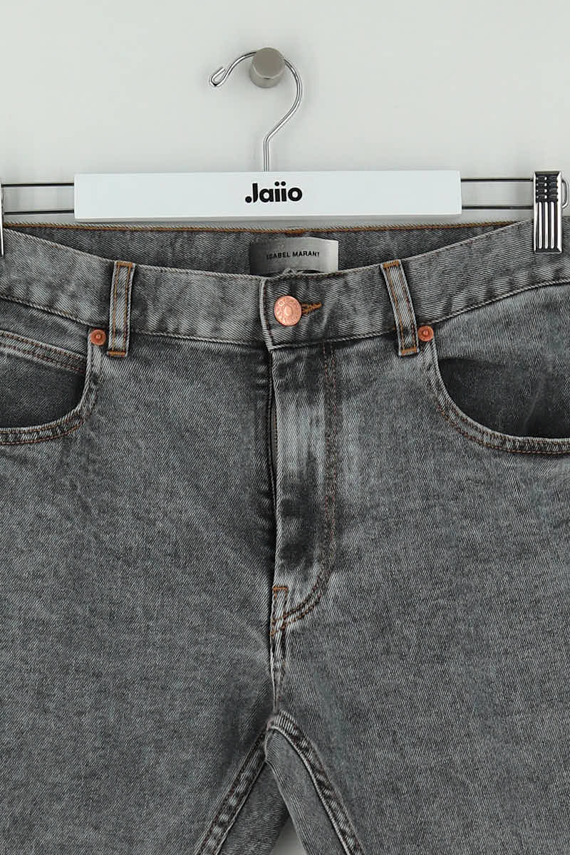 - Straight-leg jeans
- 5 pockets
- Straight cut
- Faded effect ISABEL MARANT - Seconde Main Grey