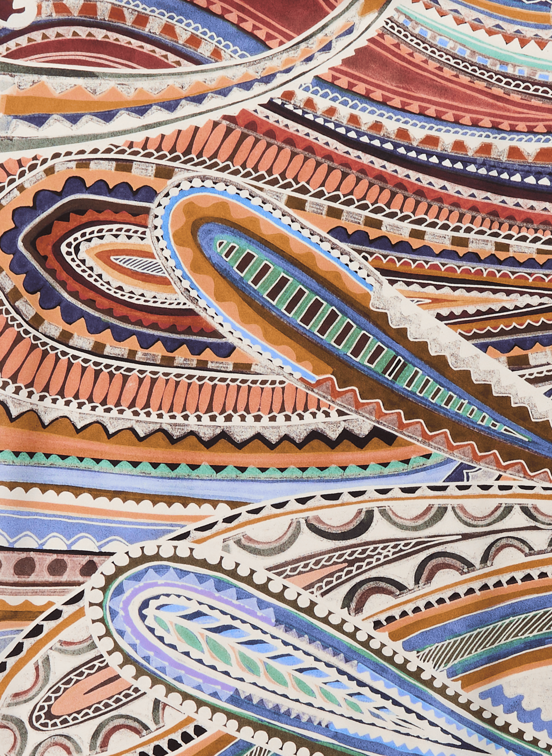 Foulard van zijde met print AU PRINTEMPS PARIS Veelkleurig